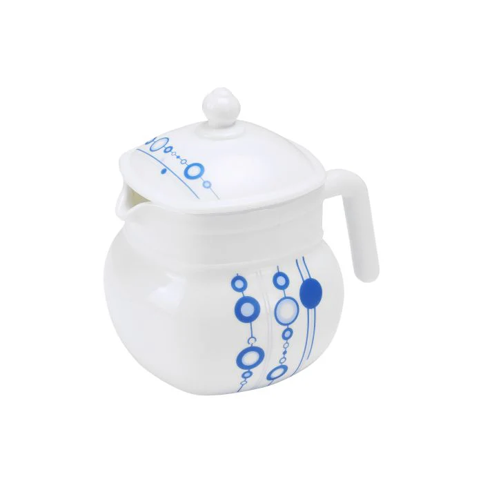 Royalford RF9760 97Pcs Opal Ware Dinner Set - Floral Design Plates, Bowls, Spoons, Cup & Saucer Tea Pot | Comfortable Handling | Ideal for Everyday Use, Family Get- Together, Restaurant, Banquet (Blue Design) - Image 9
