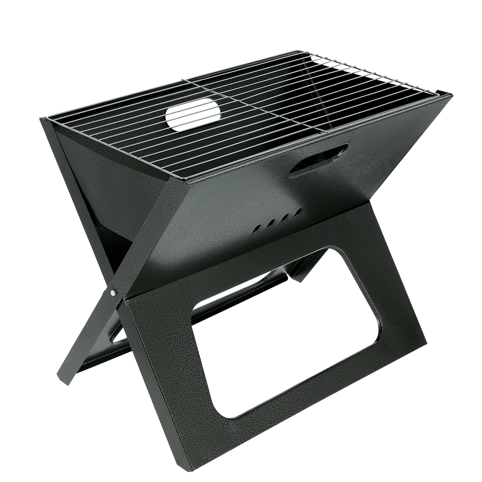 Royalford RF9764 Portable Foldable BBQ Grill | Lockable Grate for Camping & Outdoor Cooking | Lightweight Iron Barbecue | Space-Saving Design | Easy to Clean & Store - Image 4