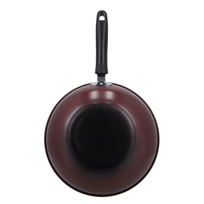 Royalford RF9768 32CM Carbon Steel Wok Pan| Induction Compatible Base| Durable Non-Stick Interior| Heat Resistant Exterior and Strong Ergonomic Handle for Daily Cooking - Image 3