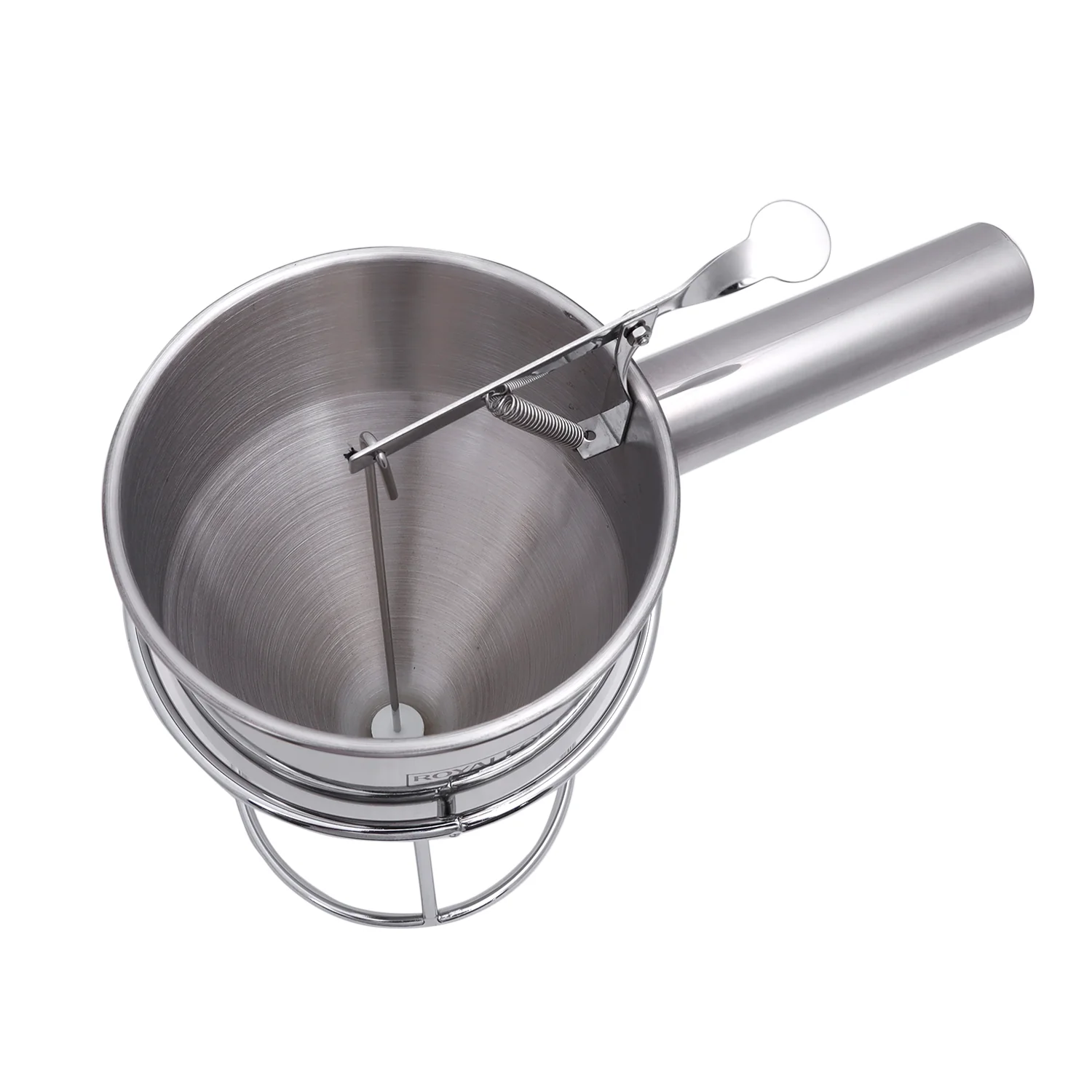 Royalford RF9770 Stainless Steel Batter Dispenser | Premium Spring Valve Funnel | 8mm Funnel Design | Drip-Free Flow Control for Cake, Dosa, Pancake, Waffle Etc - Image 3