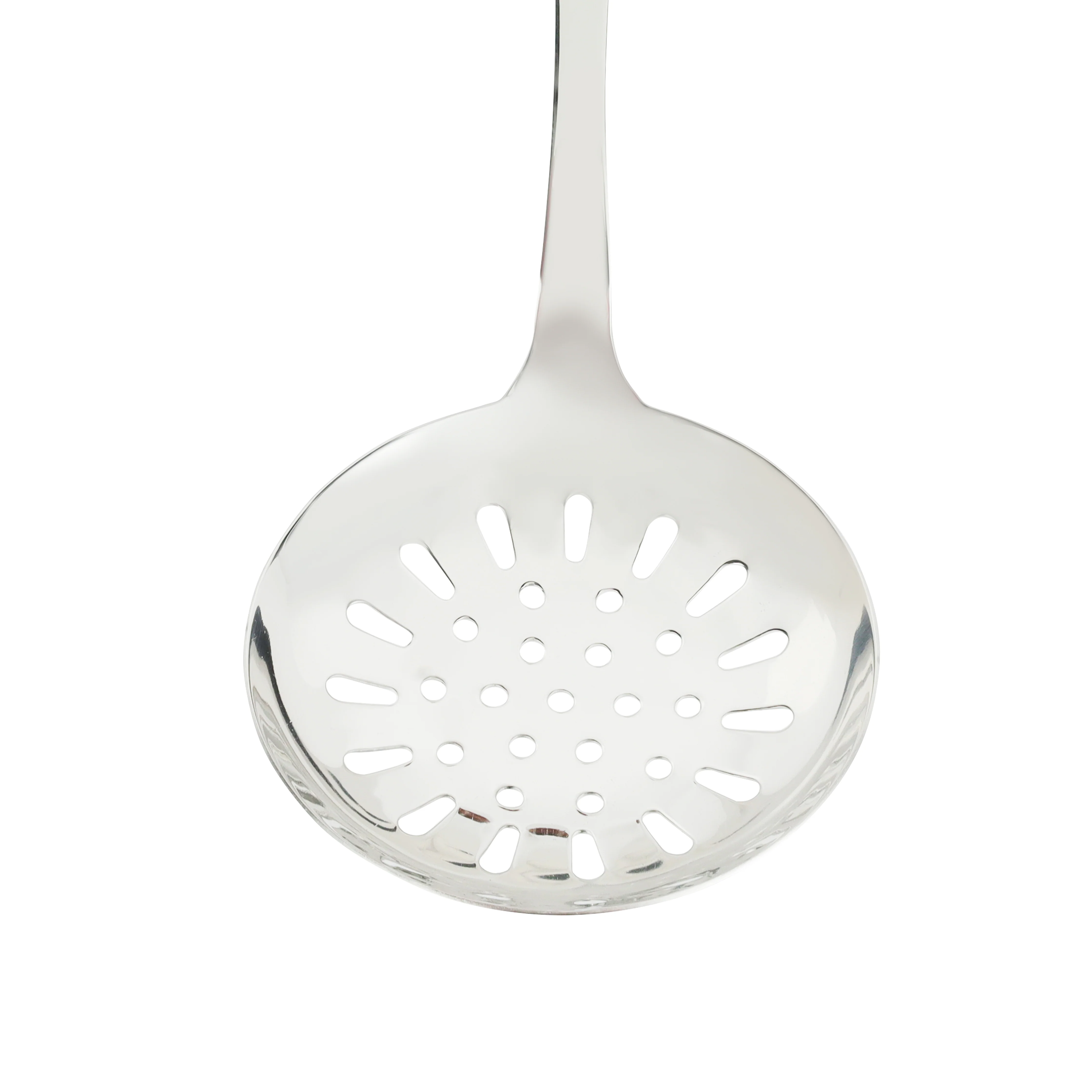 Royalford RF9775 Stainless Steel Skimmer | Wooden Finish Polymer Handle for Frying & Straining | Durable | Ergonomic | Rust-Resistant & Dishwasher Safe Kitchen Utensil - Image 4