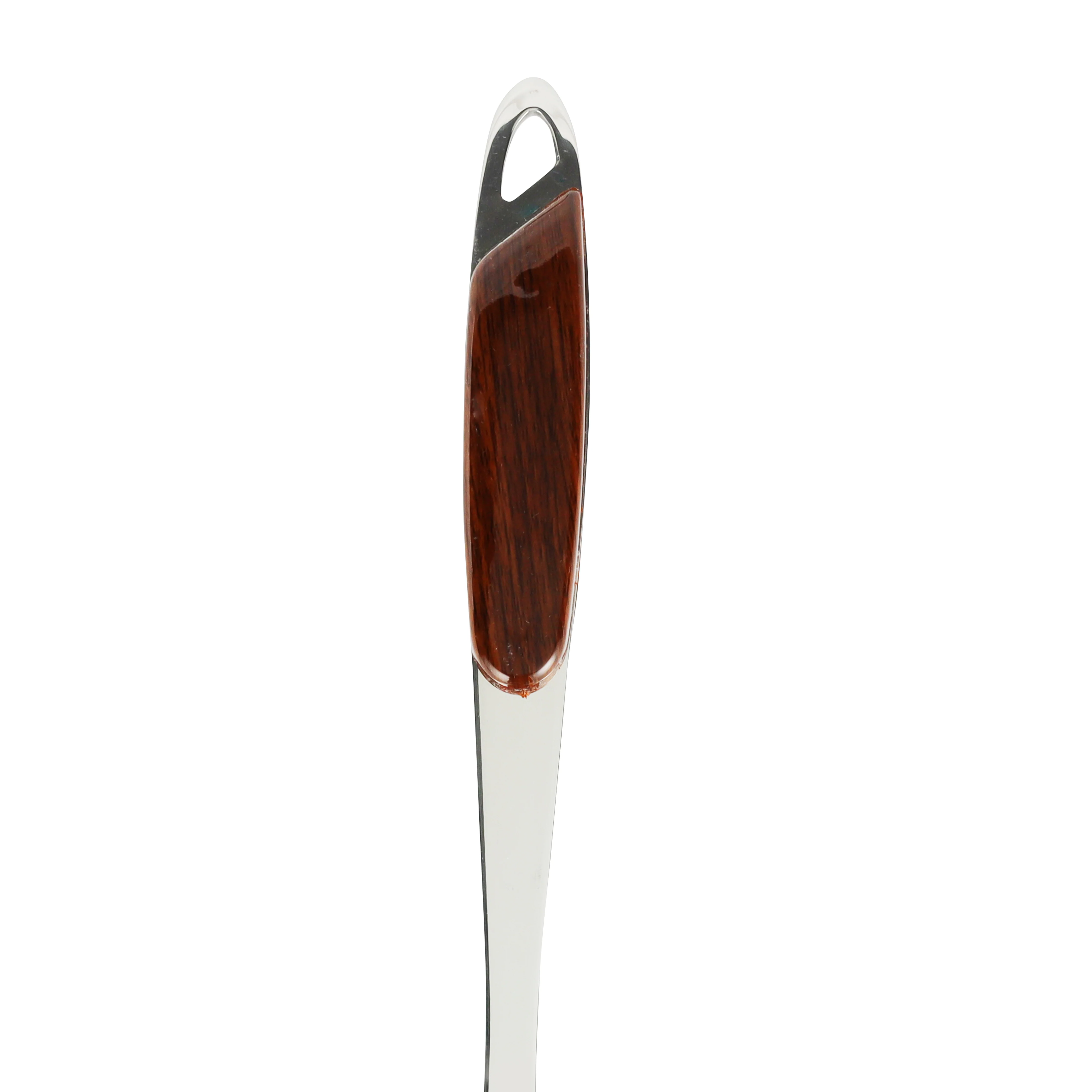 Royalford RF9775 Stainless Steel Skimmer | Wooden Finish Polymer Handle for Frying & Straining | Durable | Ergonomic | Rust-Resistant & Dishwasher Safe Kitchen Utensil - Image 5