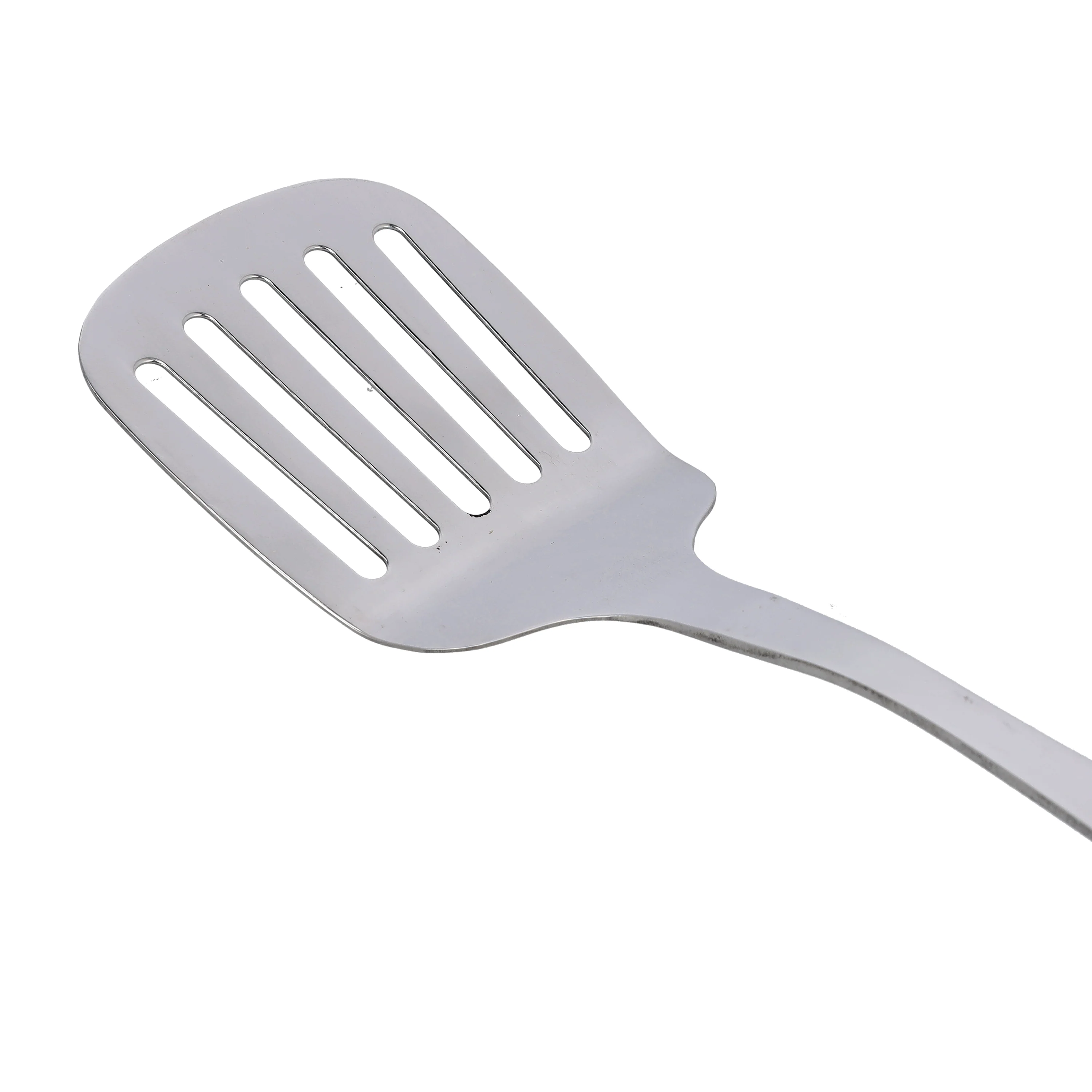 Royalford RF9776 Stainless Steel Slotted Turner | Wooden Finish Polymer Handle for Frying & Flipping | Ergonomic | Durable & Dishwasher Safe Kitchen Cooking Utensil - Image 3