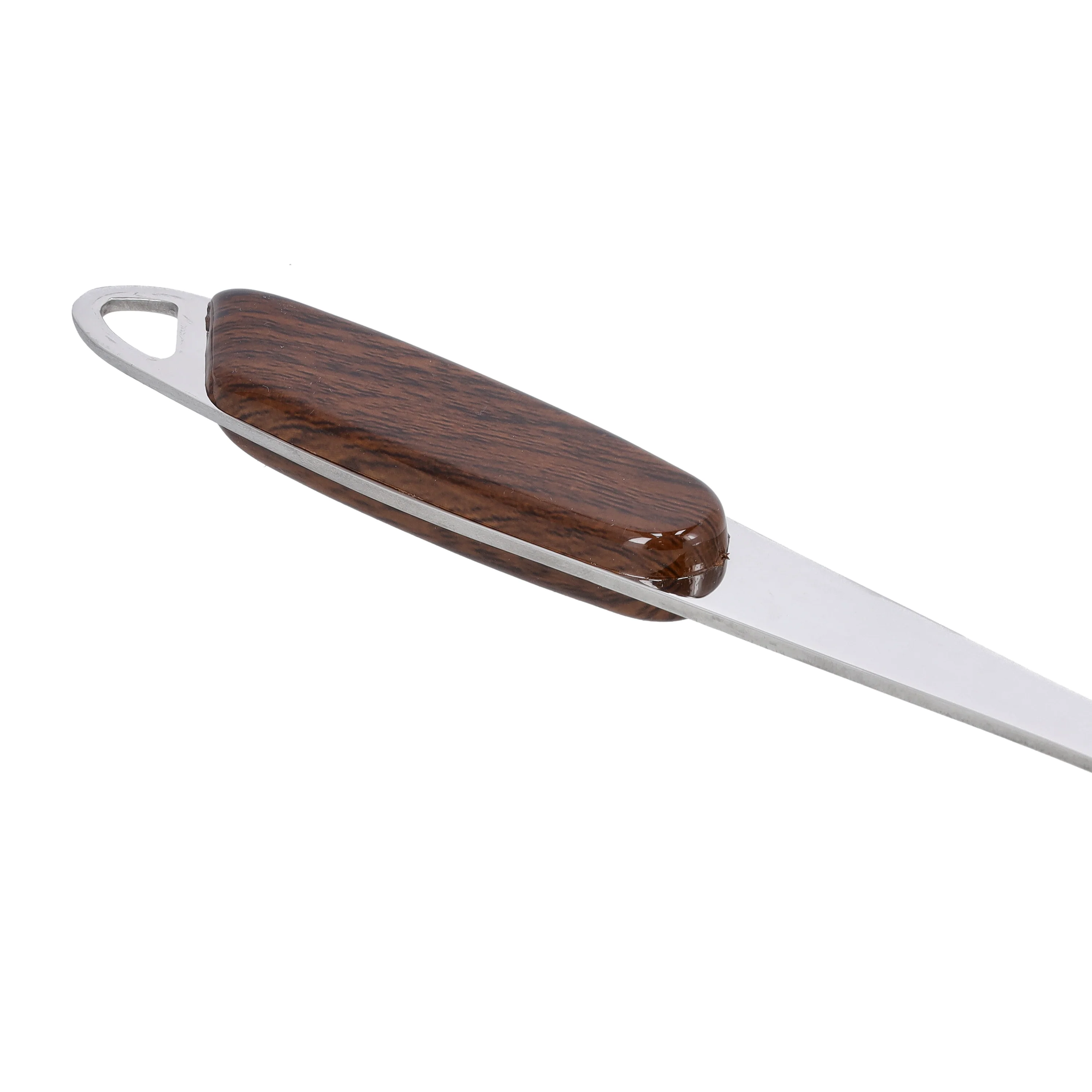 Royalford RF9776 Stainless Steel Slotted Turner | Wooden Finish Polymer Handle for Frying & Flipping | Ergonomic | Durable & Dishwasher Safe Kitchen Cooking Utensil - Image 4