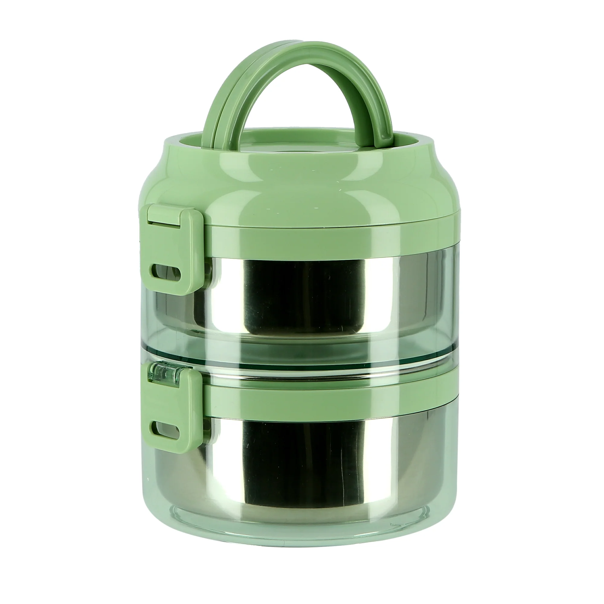 Royalford RF9795 2-Layer Lunch Box 1.6L | Leak-Proof | BPA-Free Food Container with Stainless Steel Inner | Easy Lock System | Portable for School, Office & Travel - Image 2