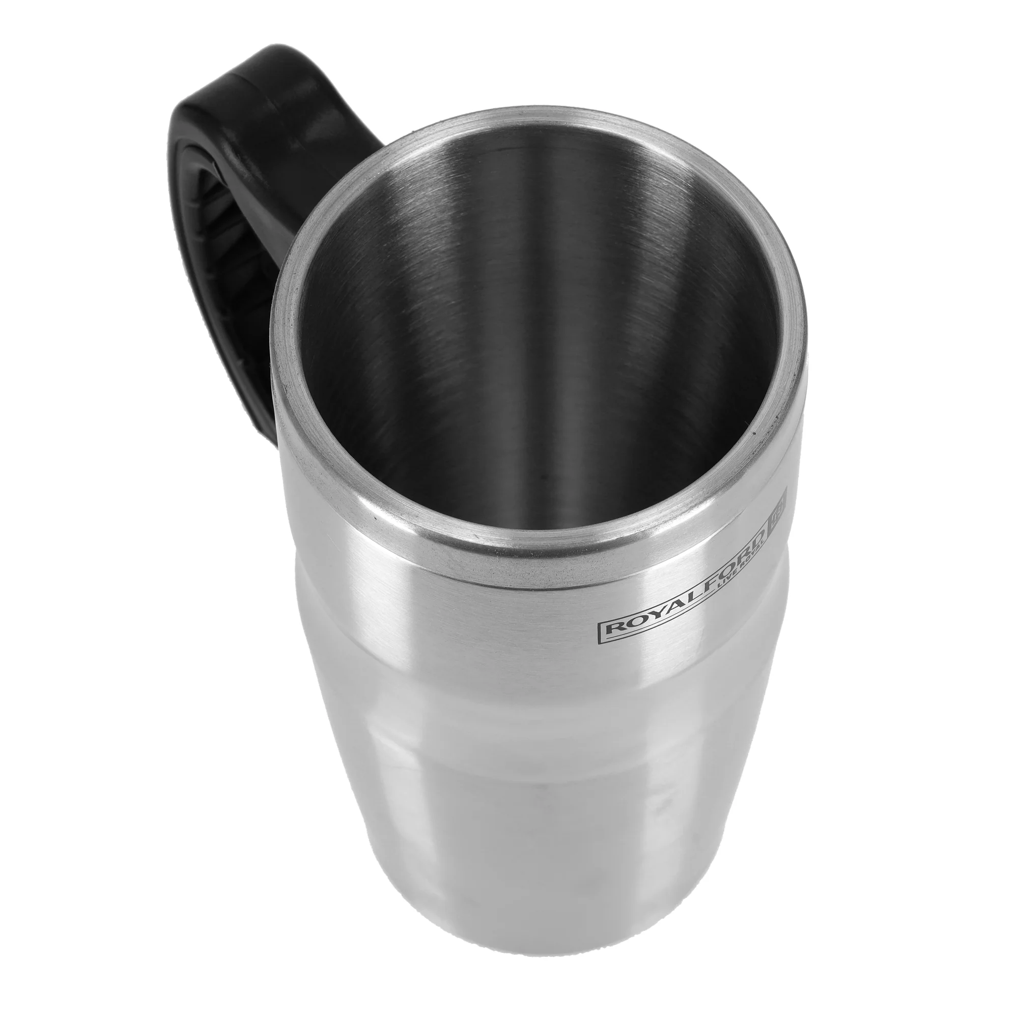 Royalford RF9817 Double Wall Stainless Steel Travel Mug 480ml  | Ergonomic Handle  | BPA Free Insulated Mug for Hot and Cold Beverages, Office, Travel and Daily Use - Image 5