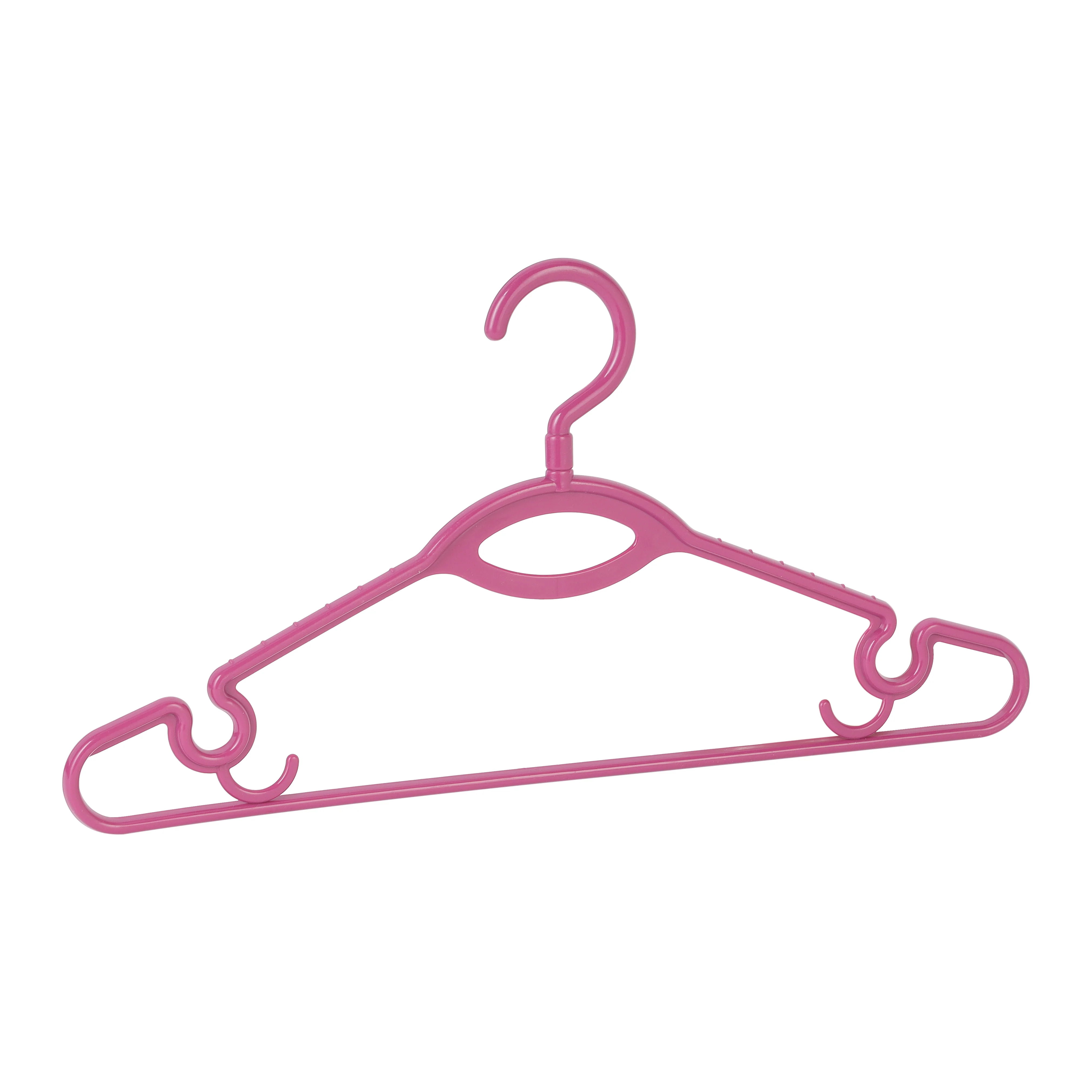 Royalford RF982PN Plastic Clothes Hanger Set | 6 Pcs Durable Lightweight Wardrobe Hangers for Daily Clothing Storage | Space Saving Design & Strong Hooks for Easy Hanging - Image 3