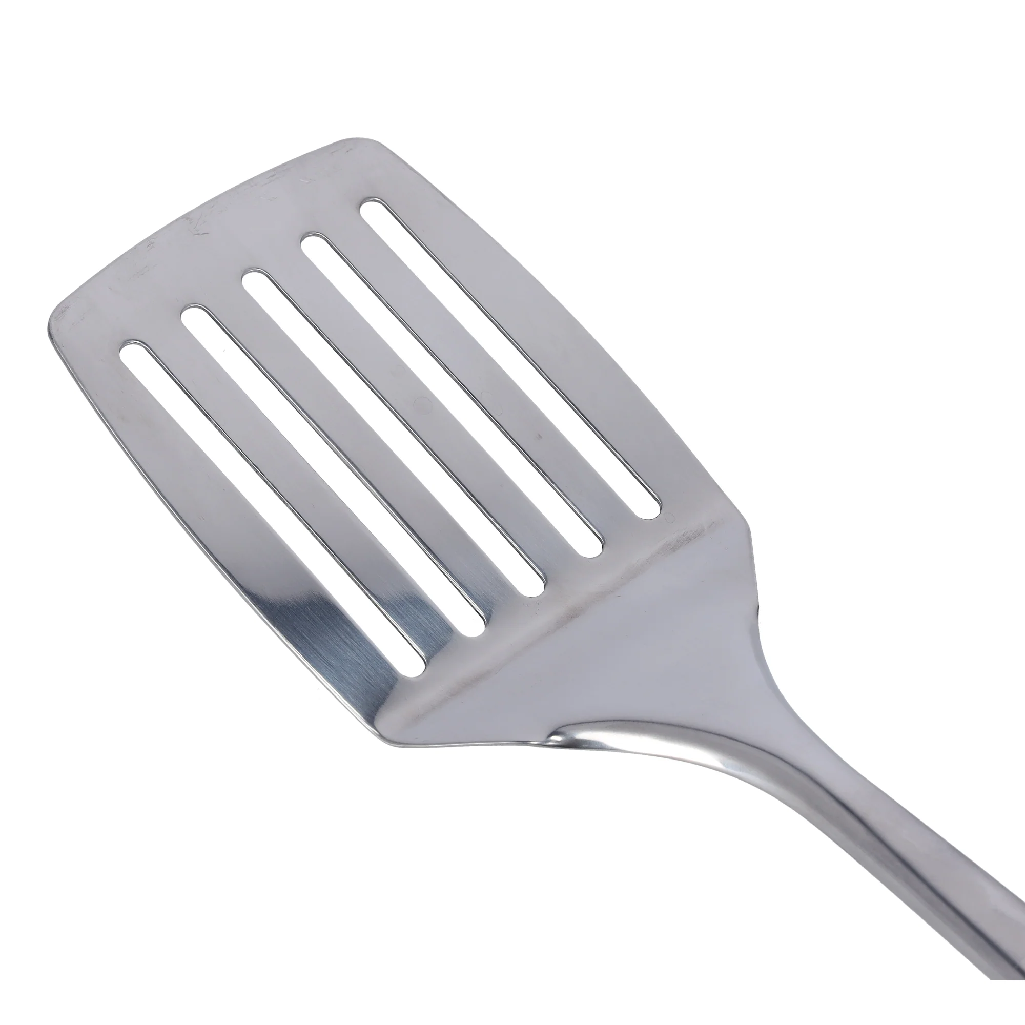 Royalford RF9850 Stainless Steel Slotted Turner | Ergonomic Handle | Durable Heat-Resistant Kitchen Spatula for Frying, Flipping, Draining Oil and Everyday Cooking Use - Image 3