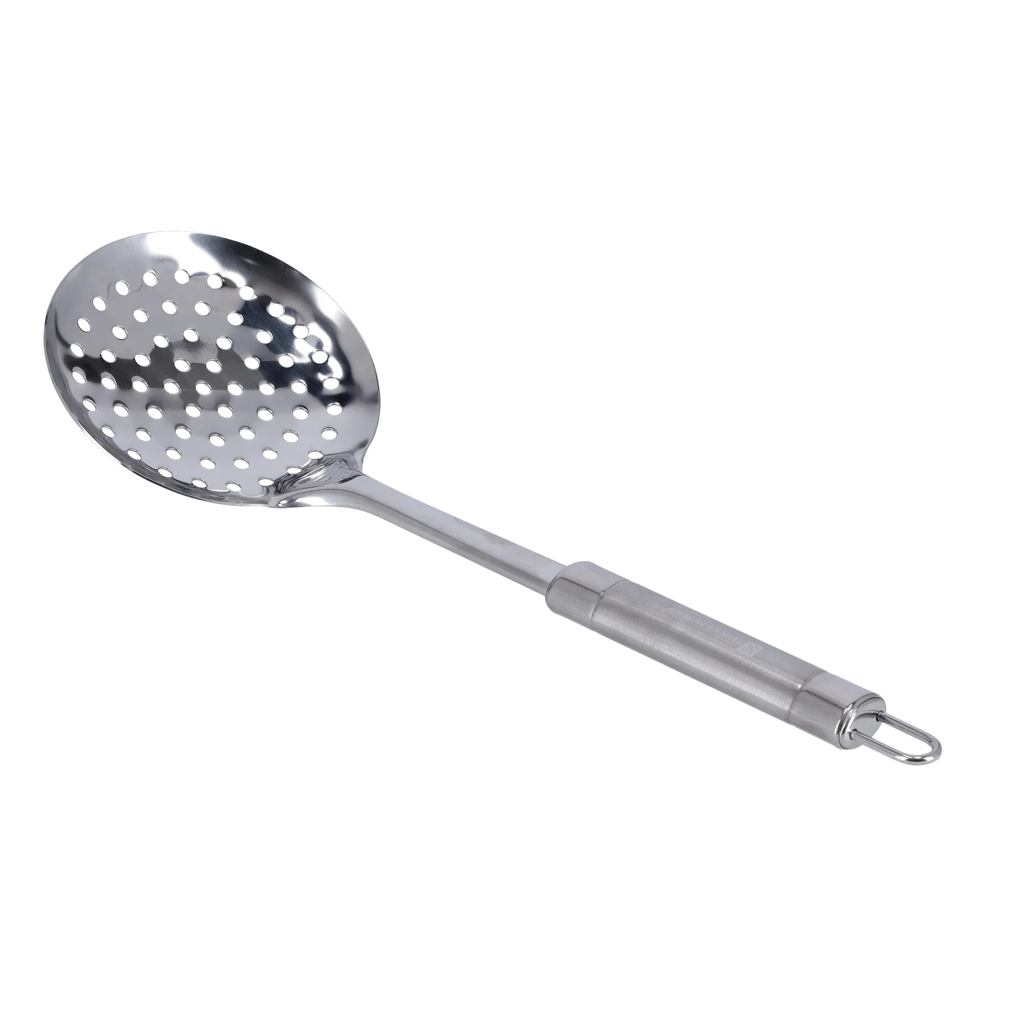 Royalford RF9851 Stainless Steel Skimmer| Durable Kitchen Strainer Spoon with Rust-Resistant Build| Ergonomic Handle Perforated Head for Frying, Straining & Draining Oil - Image 2