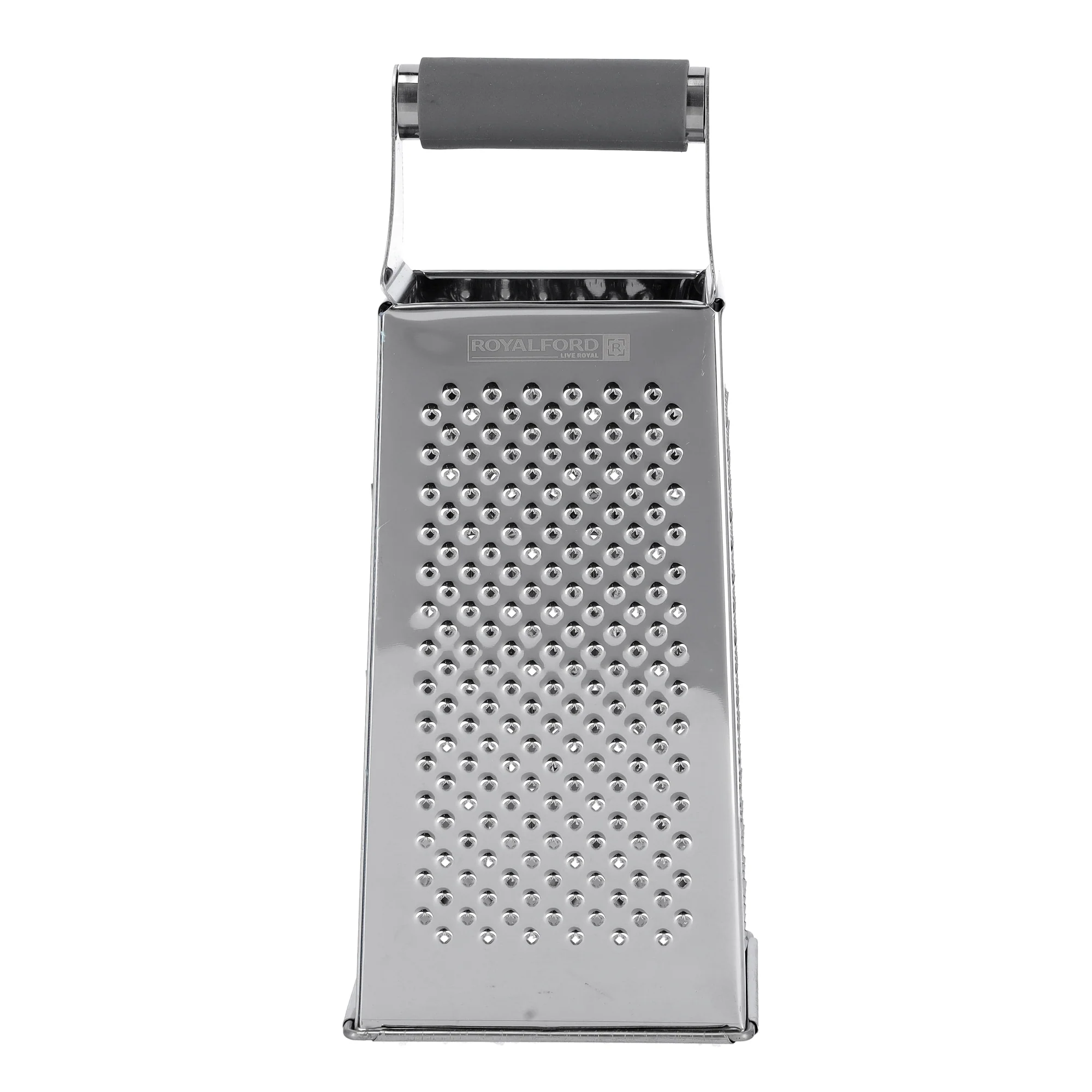 Royalford RF9865 Stainless Steel 4 Sided Grater | Sharp Multi-Function Box Grater with Easy Grip Handle | Durable Food Grade Kitchen Tool for Grating, Slicing & Zesting - Image 4