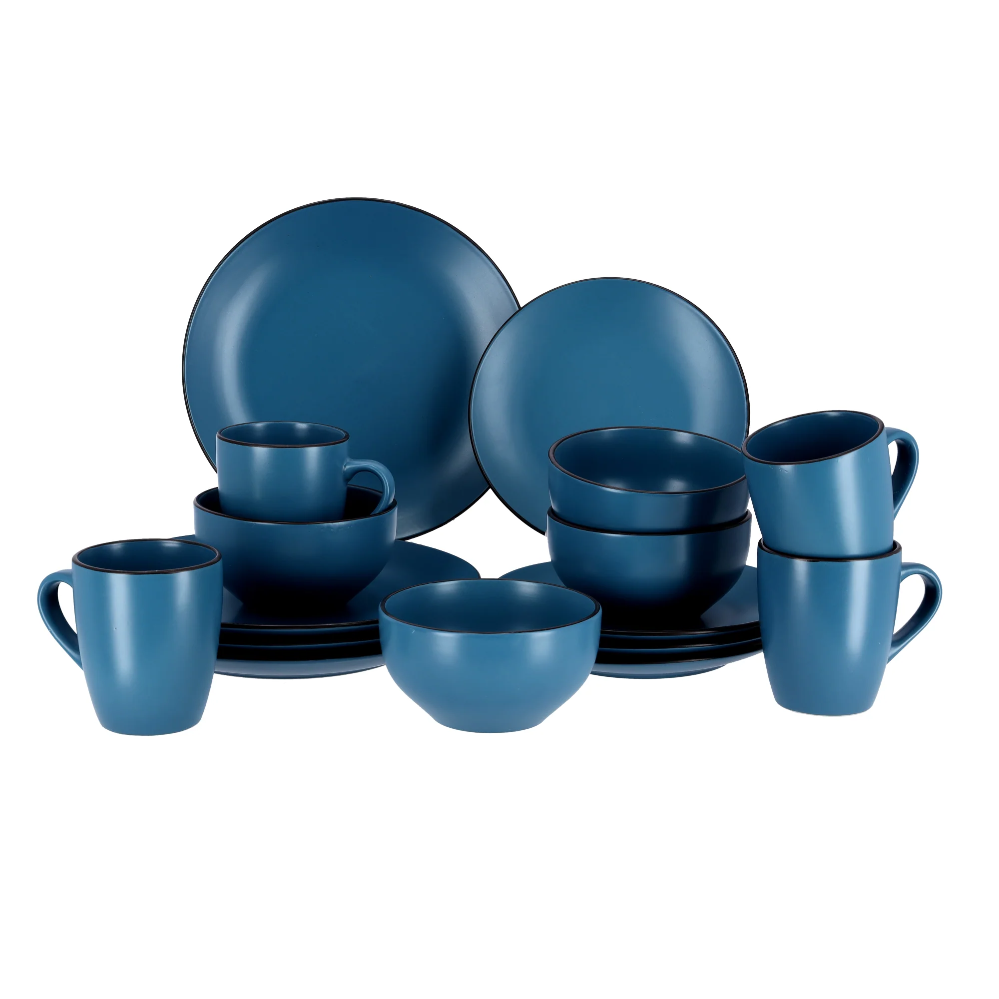 Royalford RF9869 16-Piece Stoneware Dinner Set | Premium Ceramic Dining Set | Dishwasher, Oven & Freezer Safe | Elegant & Modern Tableware | Perfect for Home & Guests