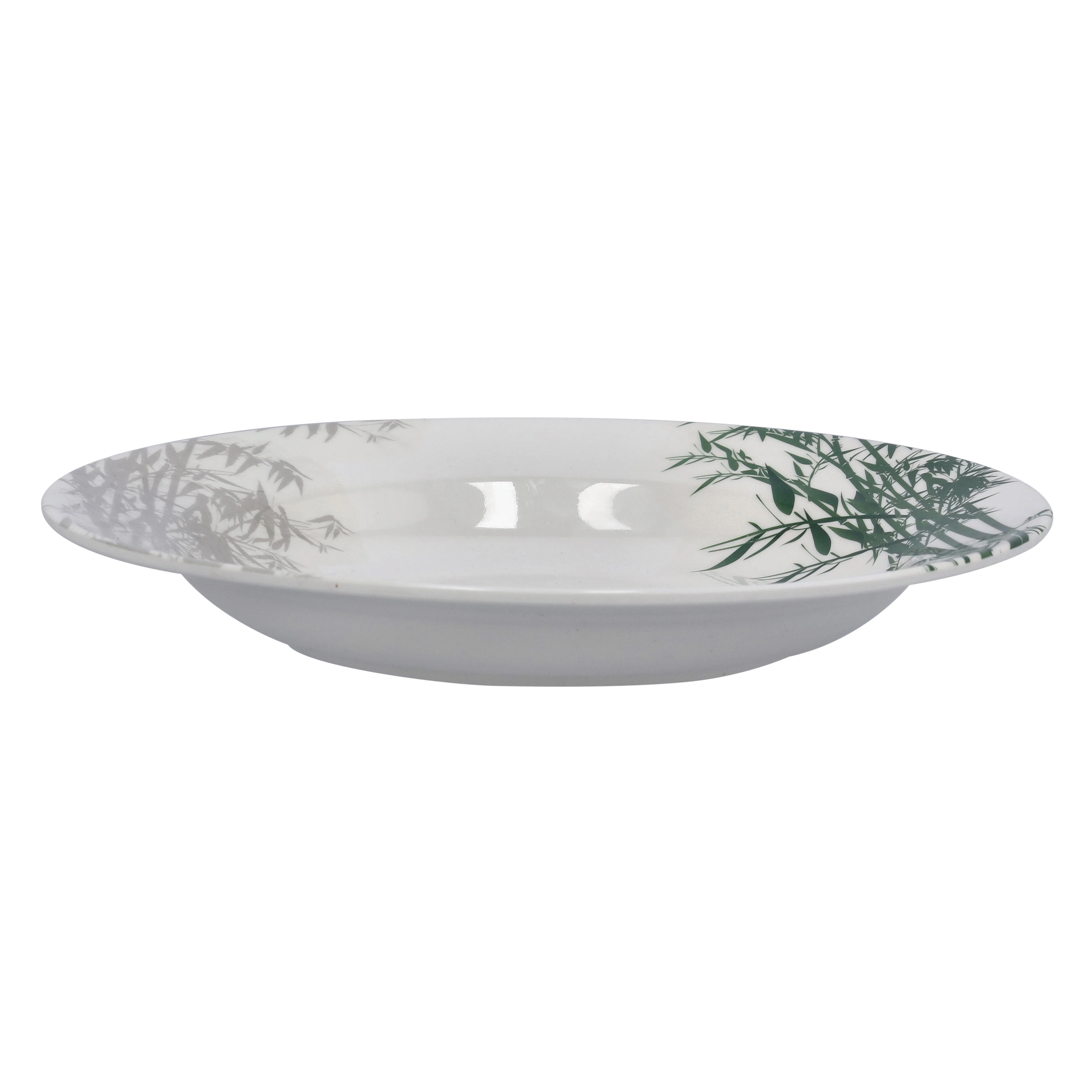 Royalford RF9885 Melamineware Soup Plate | 10 Inch Elegant White Soup Plate with Bamboo Design | Durable Lightweight Break Resistant Tableware for Daily Dining Serving - Image 2