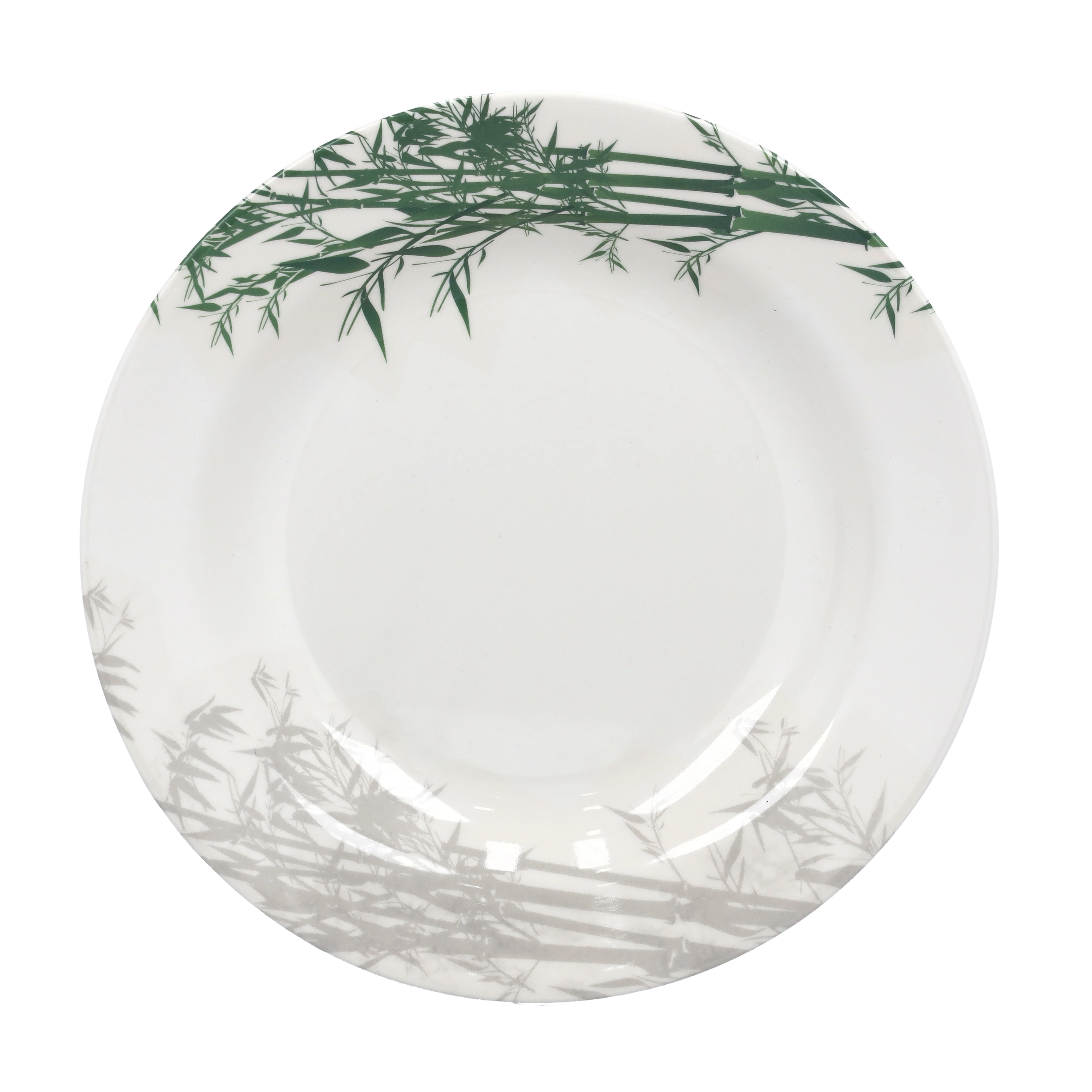 Royalford RF9885 Melamineware Soup Plate | 10 Inch Elegant White Soup Plate with Bamboo Design | Durable Lightweight Break Resistant Tableware for Daily Dining Serving - Image 3