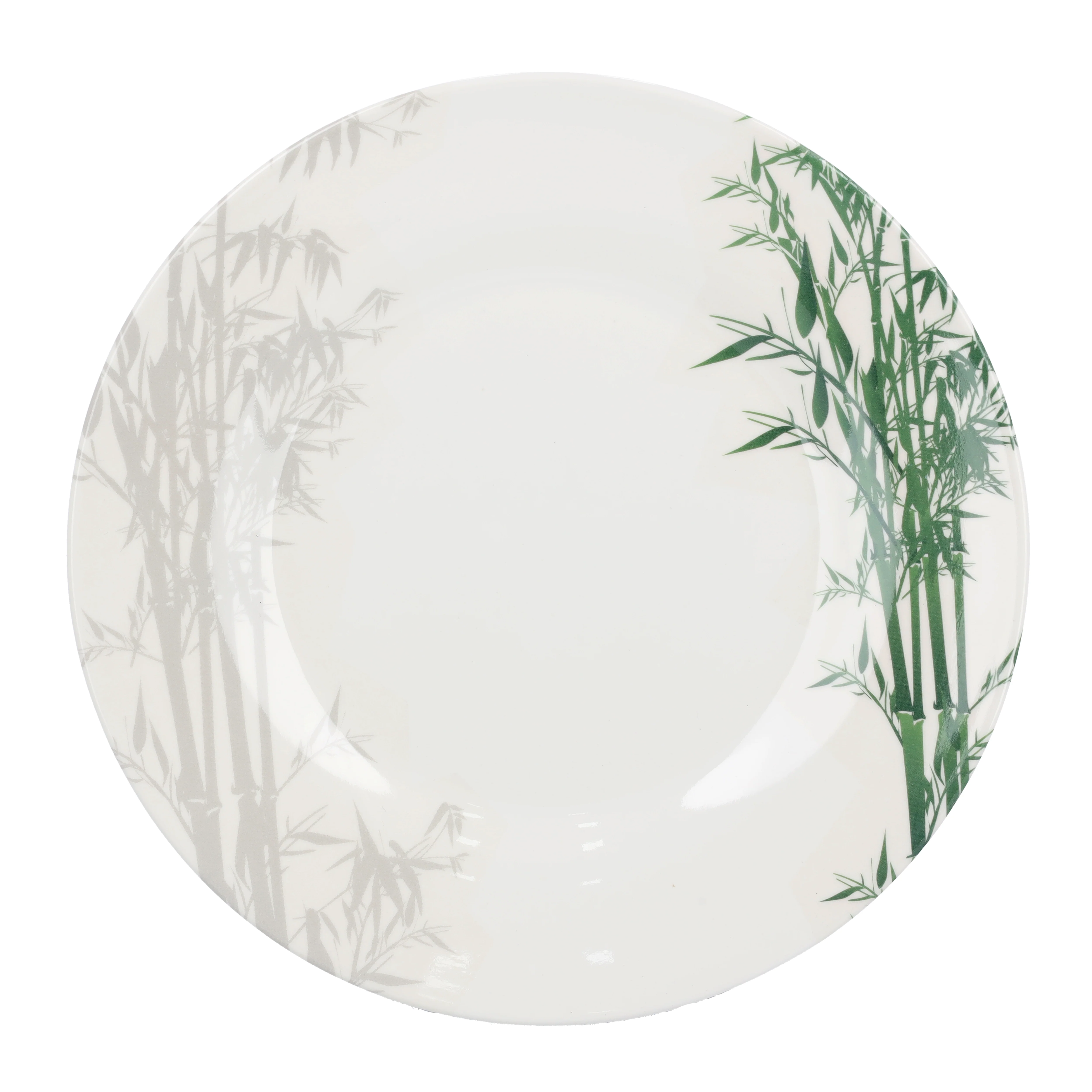 Royalford RF9886 Melamineware Dinner Plate | 10 Inch Elegant White Plate with Bamboo Design | Durable Lightweight Break Resistant Tableware for Daily Dining Serving - Image 2