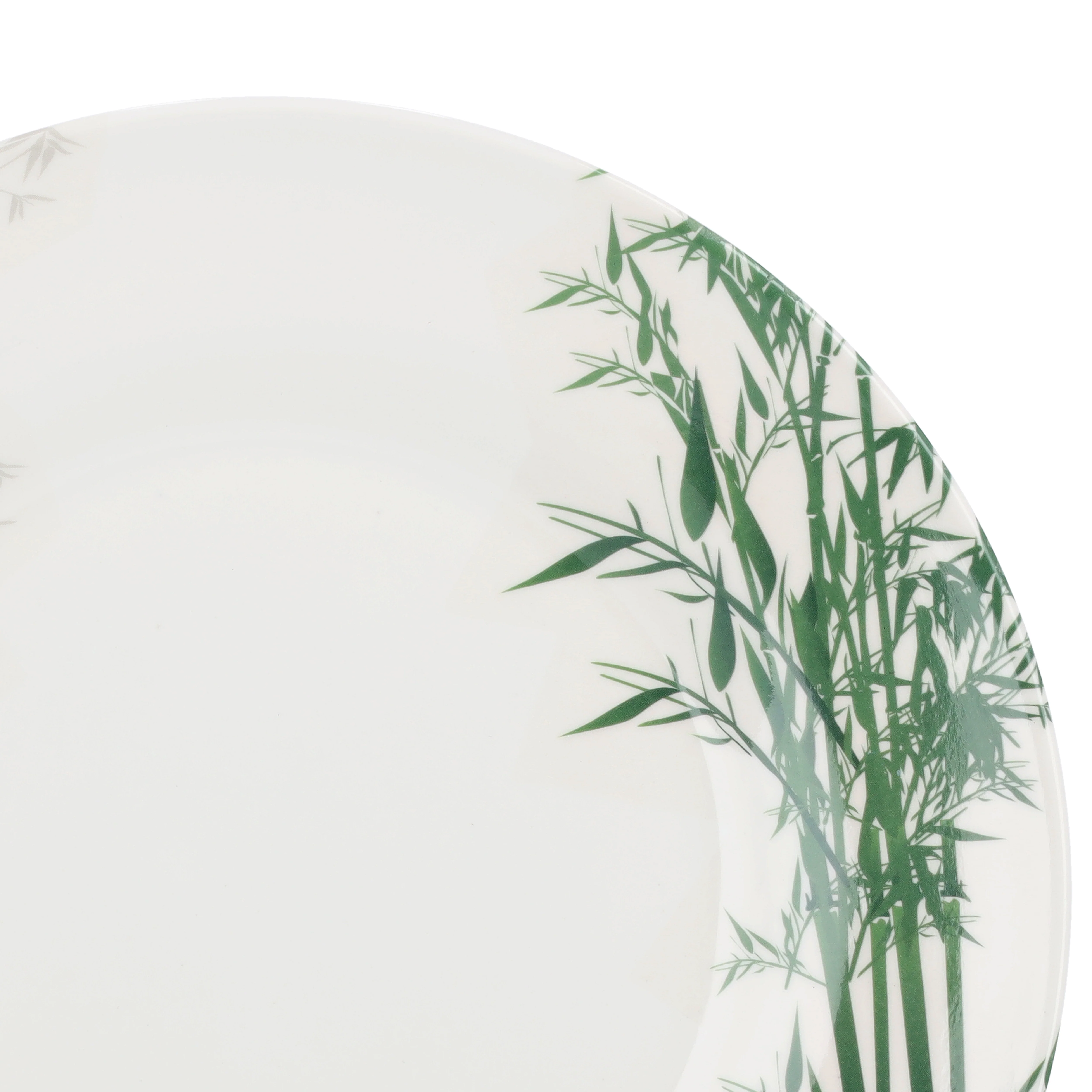 Royalford RF9886 Melamineware Dinner Plate | 10 Inch Elegant White Plate with Bamboo Design | Durable Lightweight Break Resistant Tableware for Daily Dining Serving - Image 4