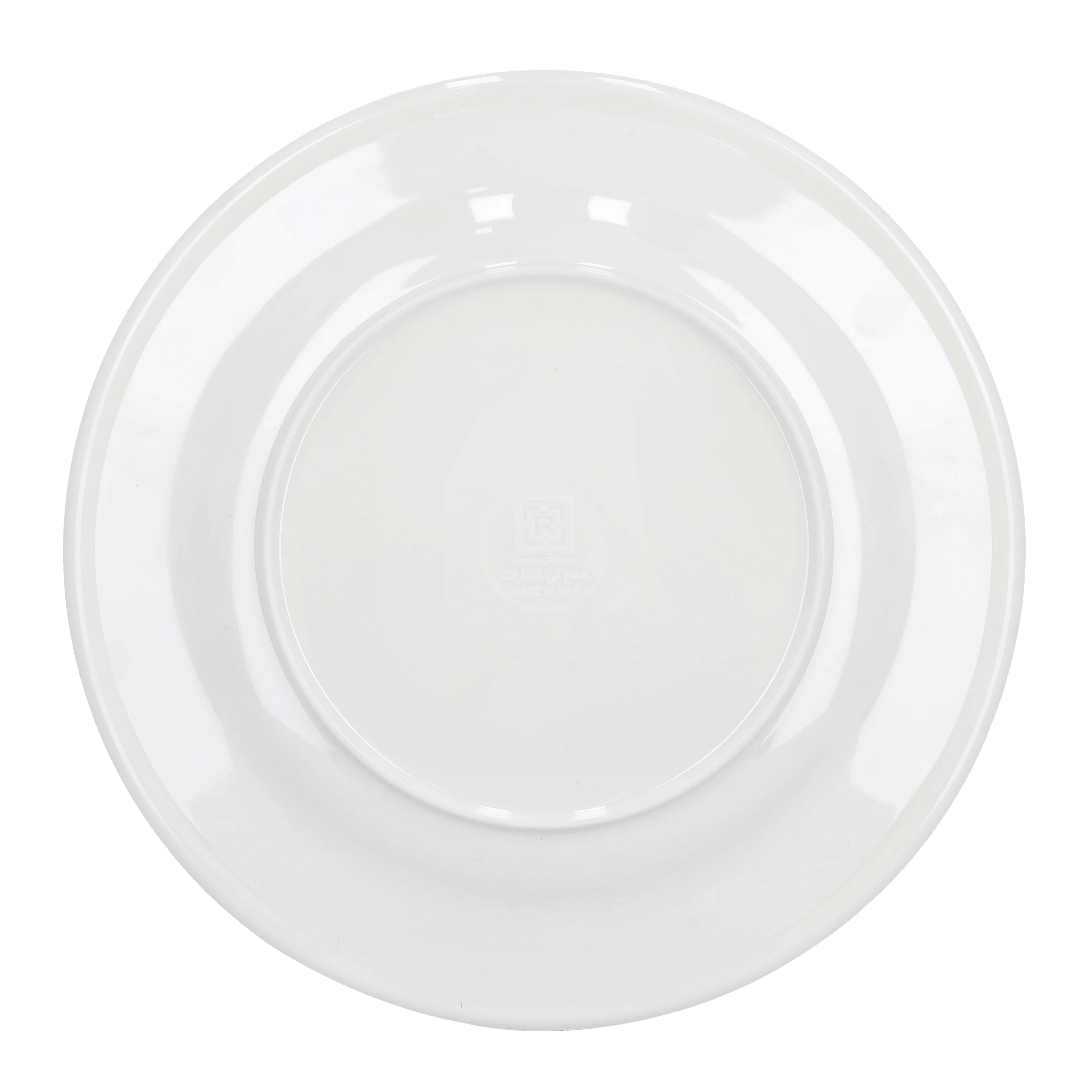 Royalford RF9887 Melamineware Dinner Plate | 8 Inch Elegant White Plate with Bamboo Design | Durable Lightweight Break Resistant Tableware for Daily Dining Serving - Image 4