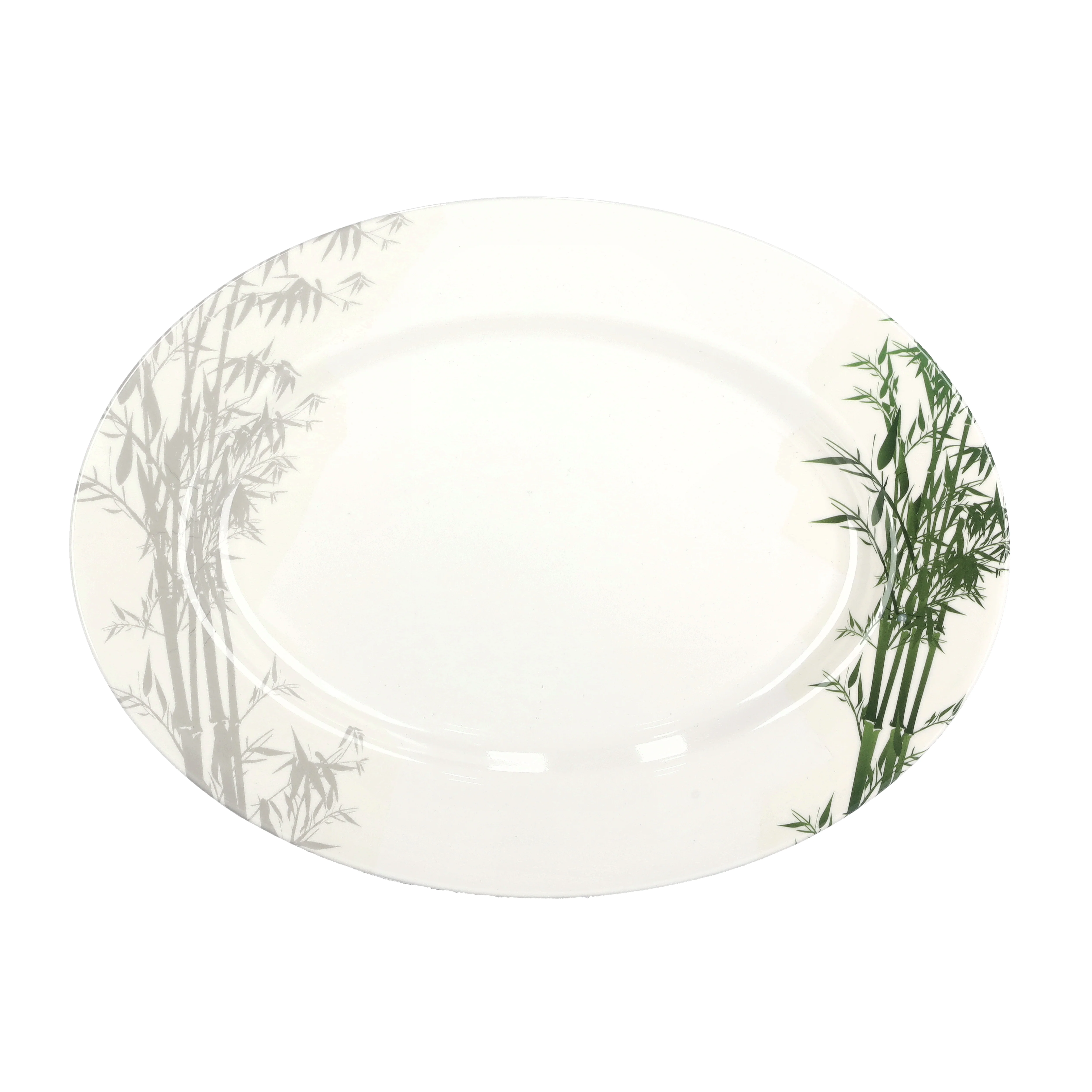 Royalford RF9893 Melamine Oval & Dinner Plates | Elegant Bamboo Design | Durable | Stylish | Break Resistant | Lightweight | Heat Safe and Dishwasher Safe Tableware - Image 3