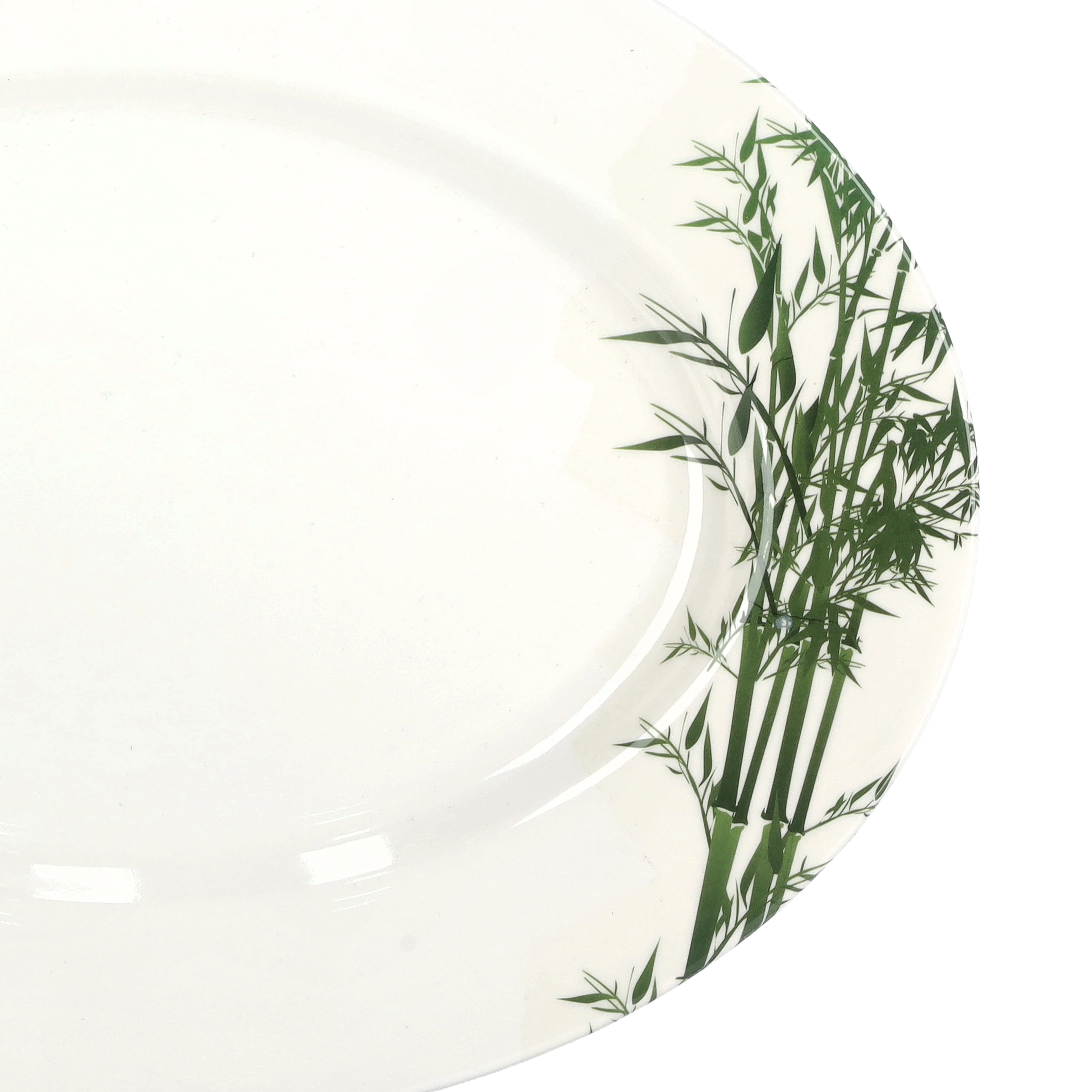 Royalford RF9893 Melamine Oval & Dinner Plates | Elegant Bamboo Design | Durable | Stylish | Break Resistant | Lightweight | Heat Safe and Dishwasher Safe Tableware - Image 5