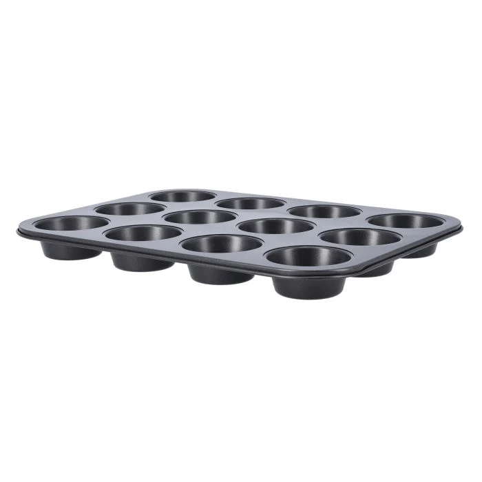 Royalford RF9899 Carbon Steel Baking Set | 3-Piece Non-Stick Cookie Sheet | 12-Cup Muffin Pan & 12-Cup Bun Tin | Oven Safe up to 220°C | Premium Non-Stick Coating - Image 3