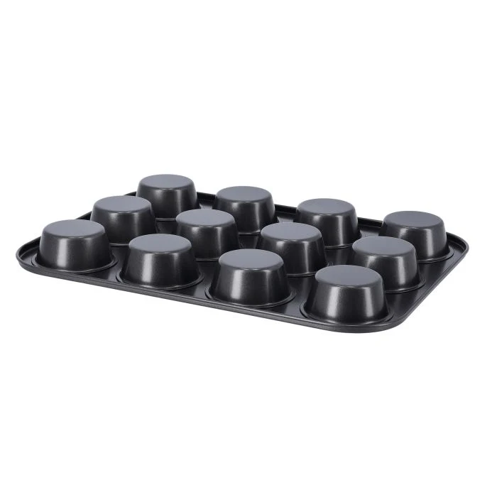 Royalford RF9899 Carbon Steel Baking Set | 3-Piece Non-Stick Cookie Sheet | 12-Cup Muffin Pan & 12-Cup Bun Tin | Oven Safe up to 220°C | Premium Non-Stick Coating - Image 4