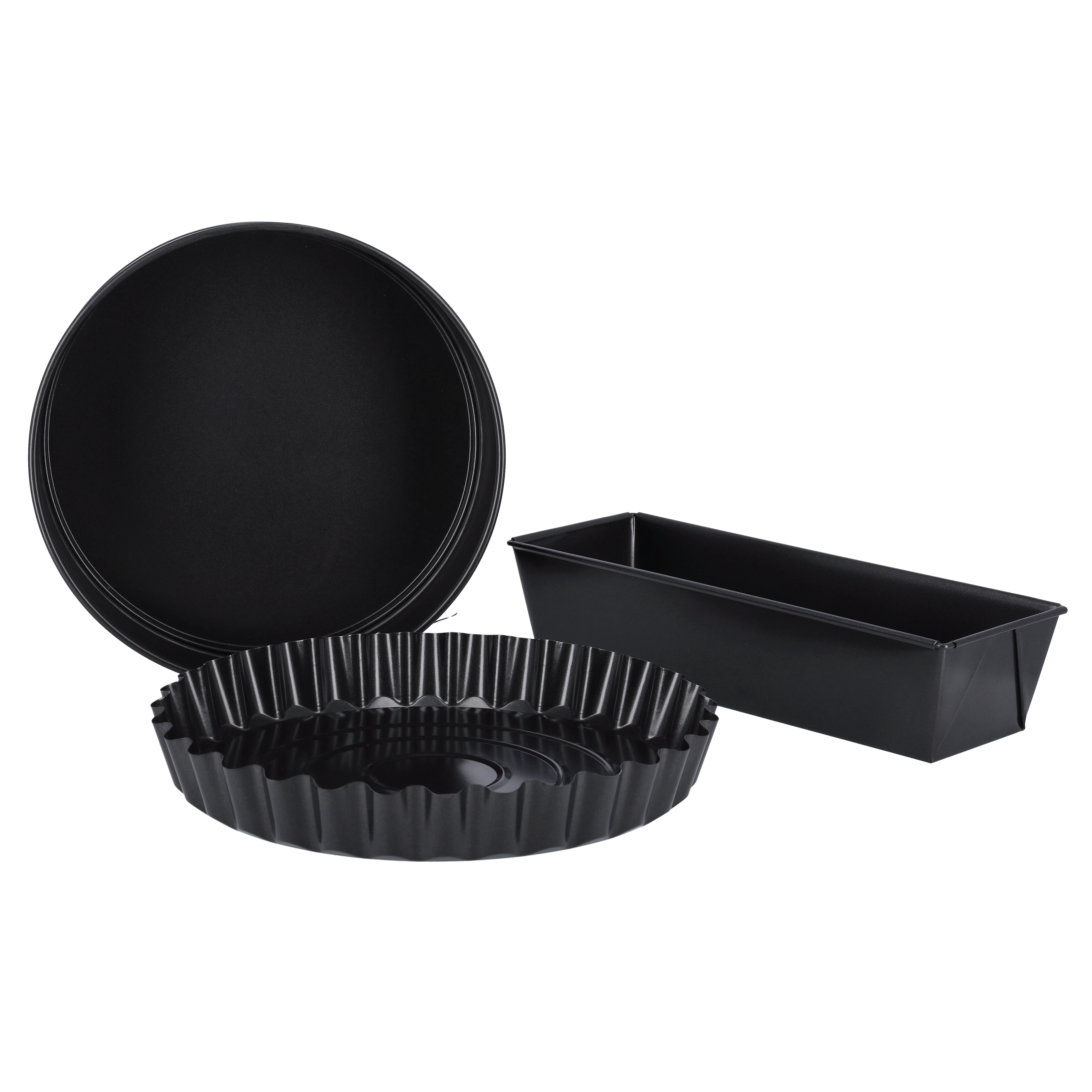 Royalford RF9901 Carbon Steel Baking Set | 3 Pieces with Premium Non-Stick Coating| Oven Safe up | Includes Loaf Pan | Tart Pan & Round Springform for Perfect Baking - Image 3
