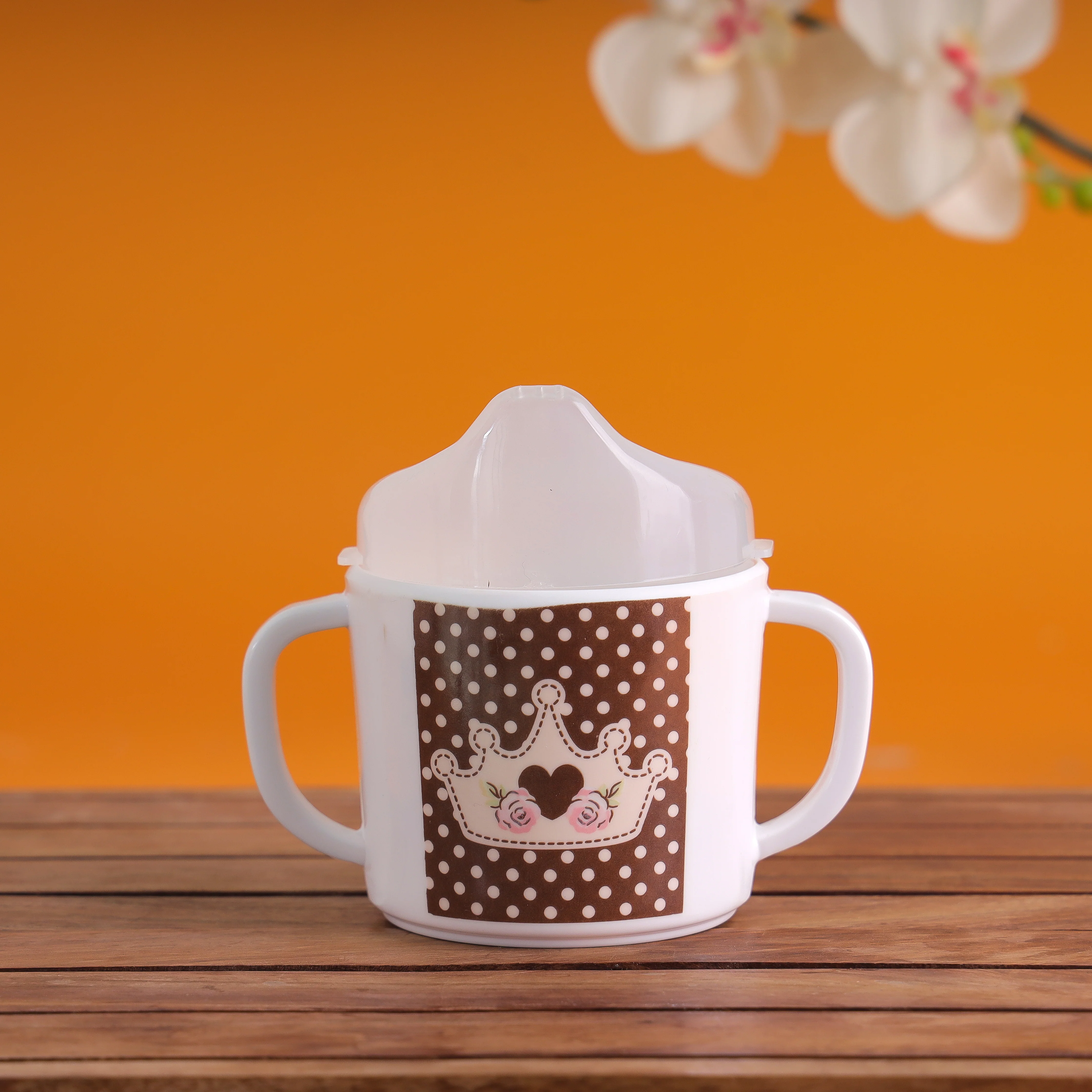 Royalford RF9917 200ml Handle Cup with PP Lid | 100% Melamine Kids Cup| Lightweight & Break Resistant| Freezer Safe|  Dishwasher Safe| Durable & Safe for Everyday Use - Image 2