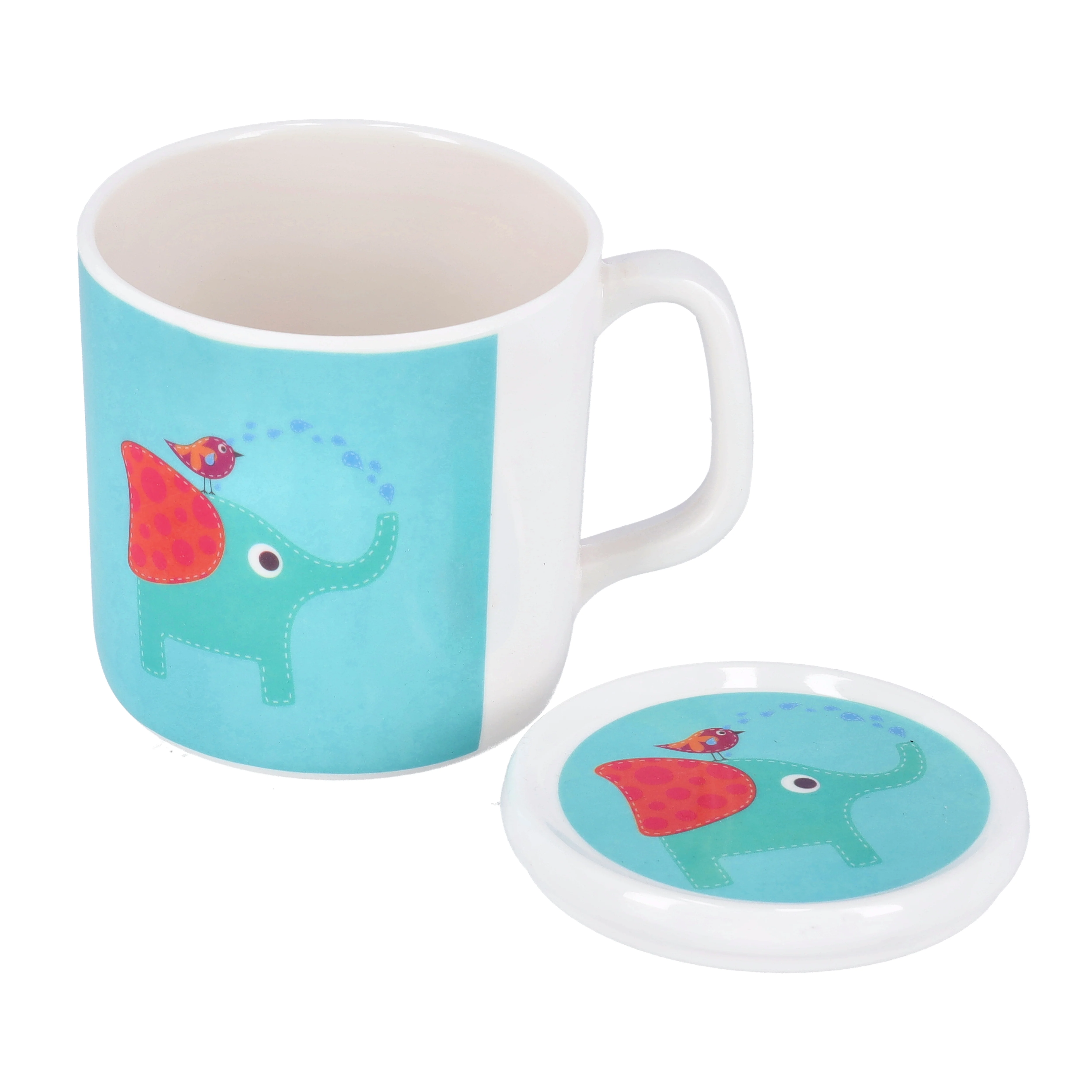 Royalford RF9920 Kids Melamine Cup with Handle & Secure Lid | Durable Break-Resistant Children Drinking Cup | Safe, Lightweight, Freezer Safe &  Dishwasher Friendly - Image 2
