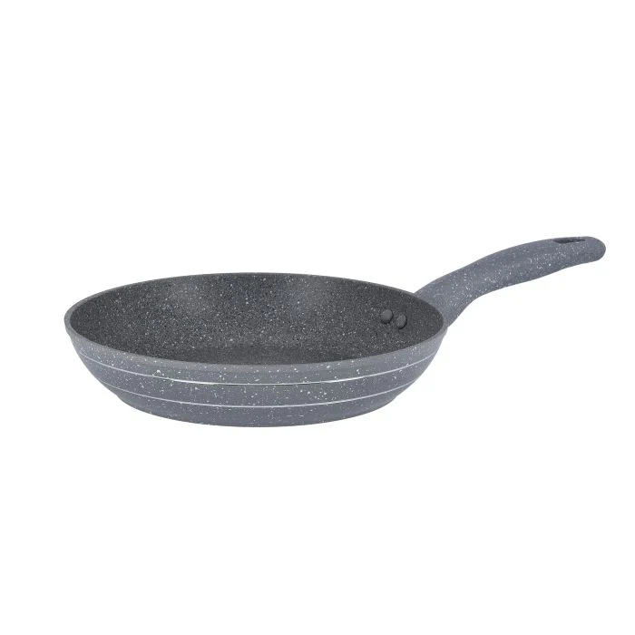 Royalford RF9953 Smart Granite Fry Pan 26cm | 5 Layer Granite Non-Stick Induction Cookware | Forged Aluminium Body | Soft Touch Handle and Tempered Glass Lid - Image 3