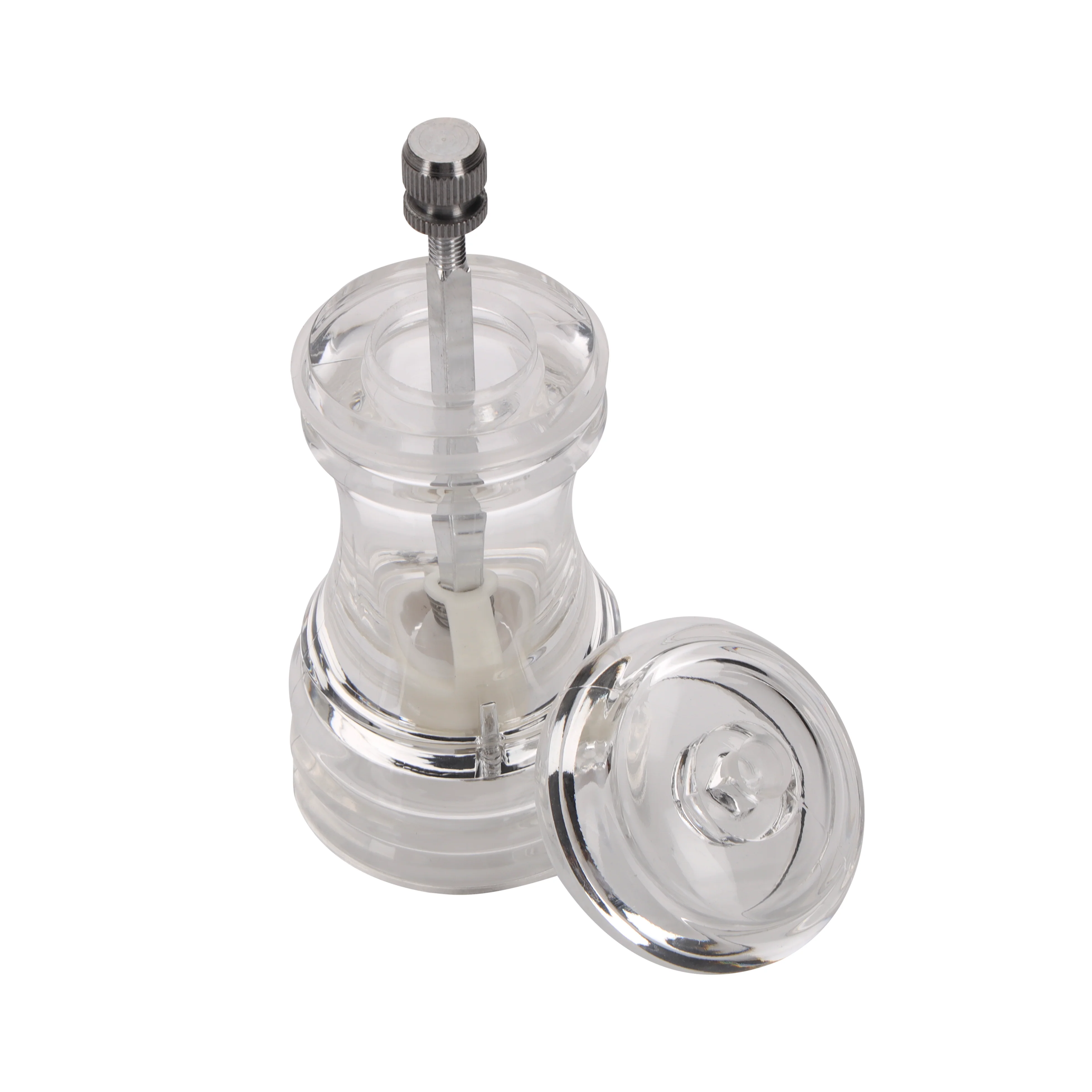 Royalford RF9961 Acrylic Pepper Mill | Premium Clear Pepper Grinder | Durable Ceramic Mechanism| Stylish Compact Kitchen Seasoning Tool for Smooth Grinding Performance - Image 3
