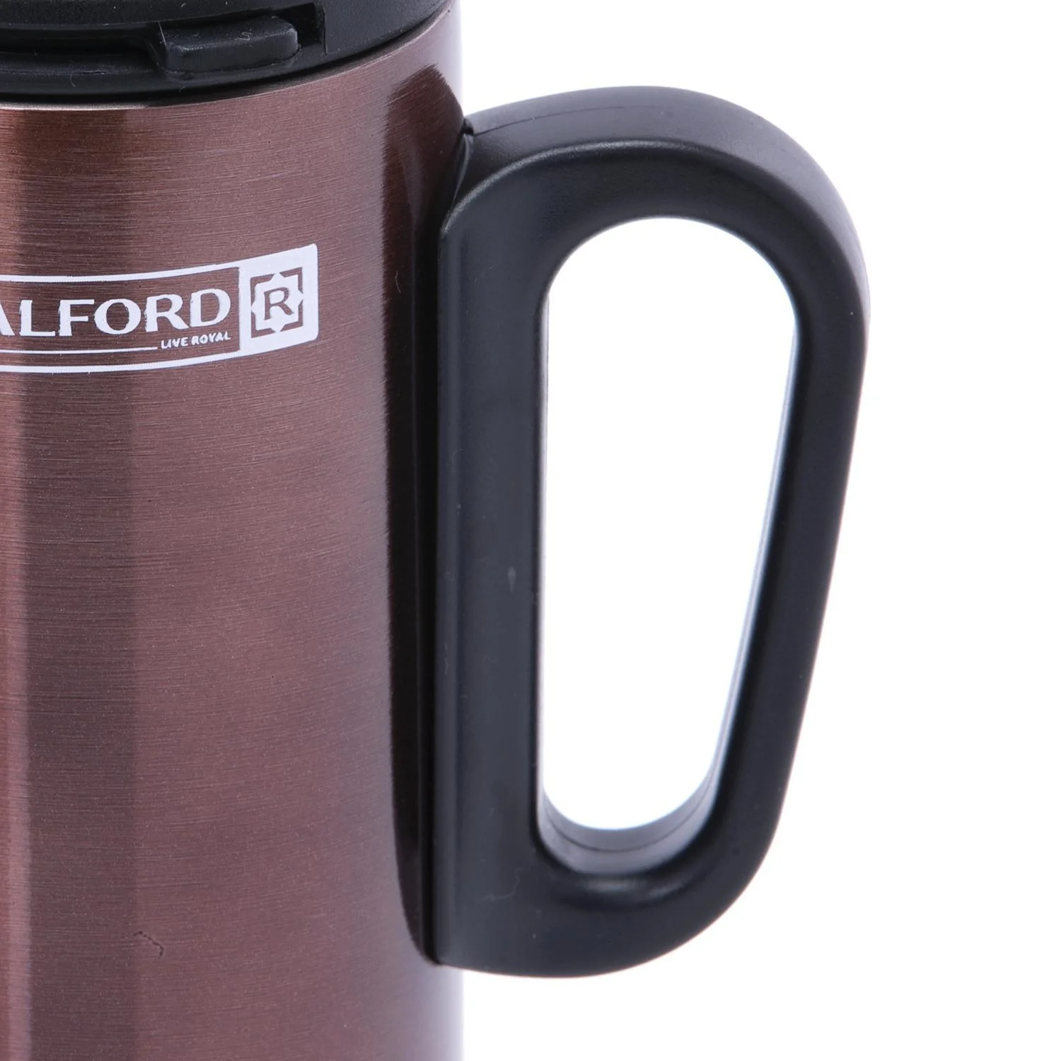 RoyalFord RFU9037 Stainless Steel Coffee Mug | 250ml | Double Wall Insulated Travel Mug | Hot Cold Beverage Cup with Lid & Handle | Durable and Portable Mug For Office Use - Image 4