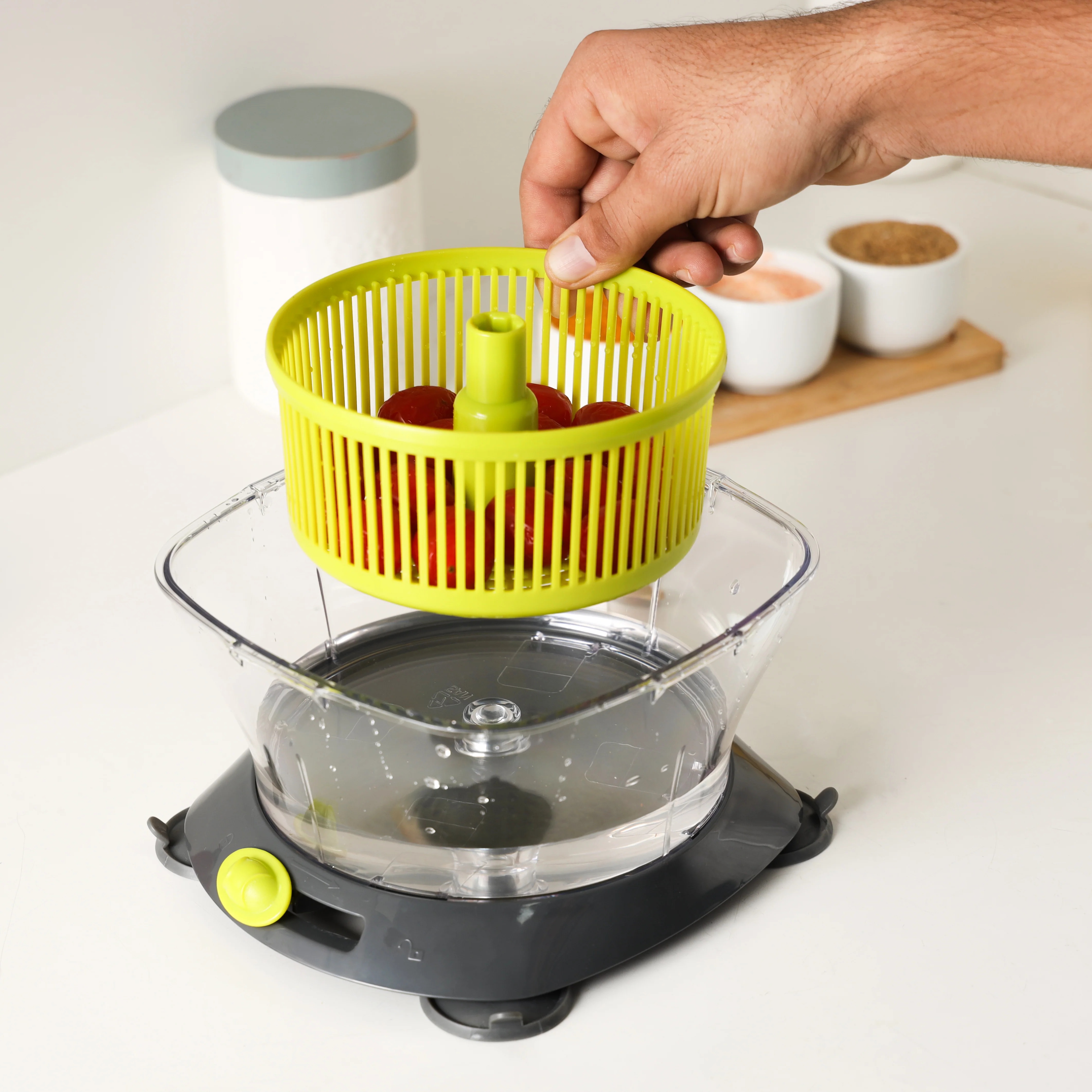 Royalford RFU9042 Master Chopper |  Multi-Purpose Manual Food Processor | Chopper, Beater & Spinner | Egg White Separator | Safety Lock | Easy Vegetable Chopping - Image 4