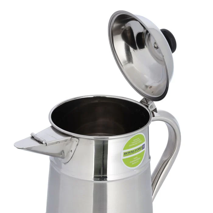 Royalford Stainless Steel Milk Jug  RF10157 2.0L | Two-Tone Body with Bakelite Knob  | Durable Serving Jug for Tea, Milk & Beverages for Home, Café & Catering Use - Image 6