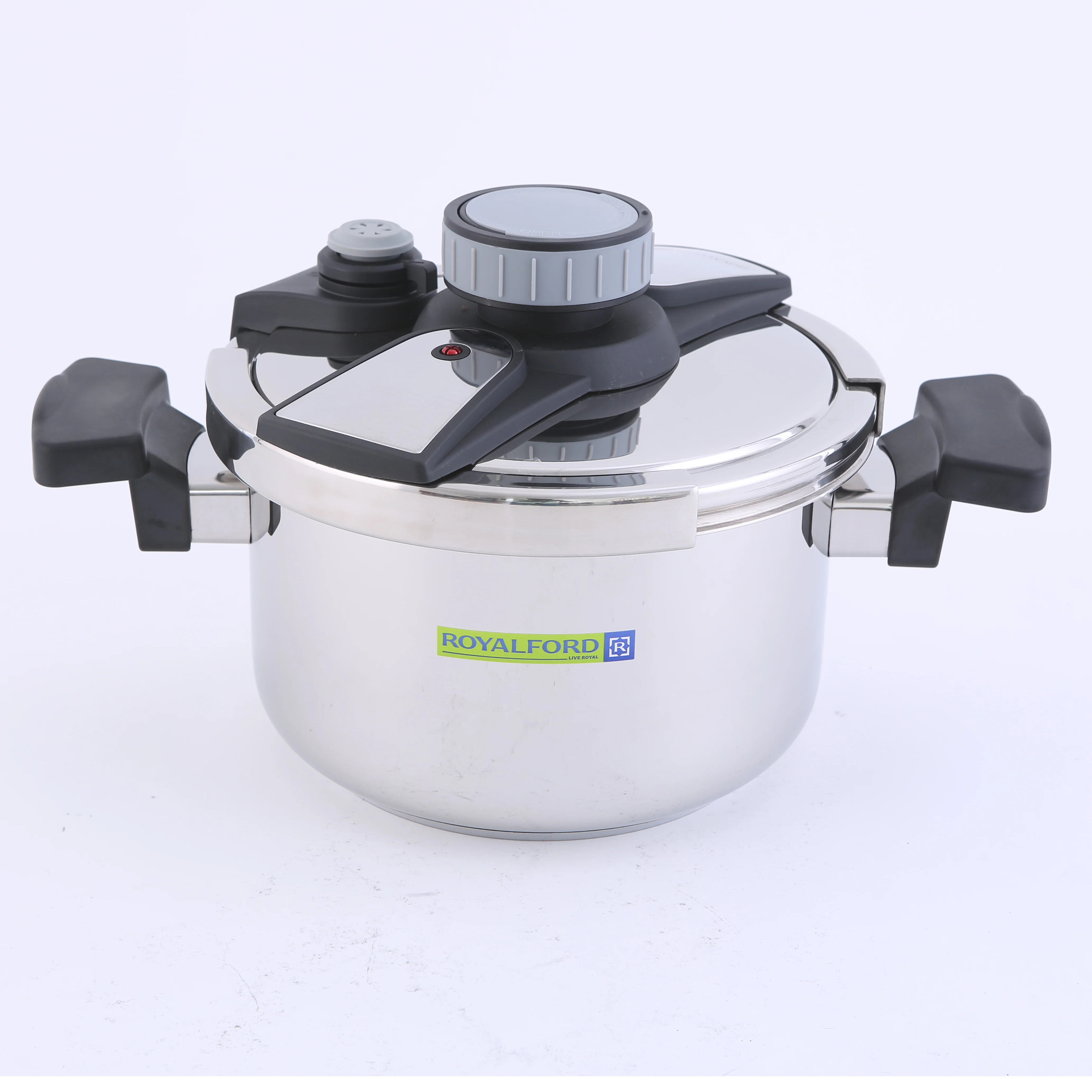 Royalford Stainless Steel Pressure Cooker RF7604 5 Litre | Durable Stainless Steel Body| Easy Lock Lid for Safe Cooking| Multi-Safety Features | Built-In Safety Valve - Image 3