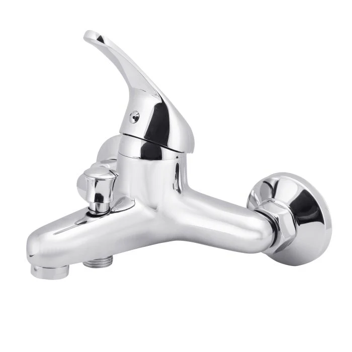 Single Lever Bath-Shower Mixer, Chrome Finish Tap, GSW61089 | Solid Brass Construction | Stainless Steel Bathroom, Shower, Tub Faucet Wall-Mounted - Image 2