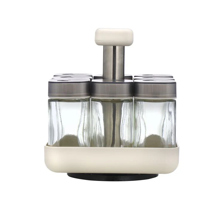 Spice Rack Set, 8 Jars with Revolving Stand, RF10520 | 8-in-1 Masala Rack Set/ Condiment Set/ Spice Container | Store Spices, Salt, Sugar, Coffee Powder, Etc - Image 5