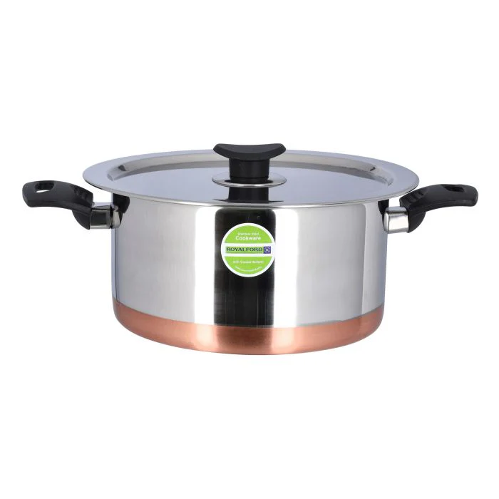 Stainless Steel Casserole, 23cm Copper Bottom Pot, RF9975 | Perfect for Soups, Stews | Large Cooking Stockpot with Cool Touch Handles & Lid for Family Size Cooking - Image 6