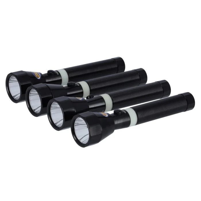 Torch 4Pcs Rechargeable LED Flashlight 216.5 mm - Hyper Bright Cool White Light 2000 Meters Range with 1500mAh Battery | CREE LED | Regulated Intensity Flashlight | 2 Years Warranty - Image 5