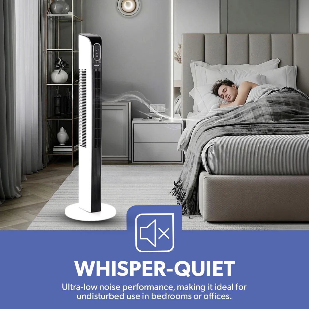 Geepas GF21167 Digital Tower Fan | 3 Wind Modes & 3 Speed Settings | Remote Control | 10-Hour Timer | LED Display | Powerful Airflow |  Safe Operation| 2 Years Warranty - Image 5