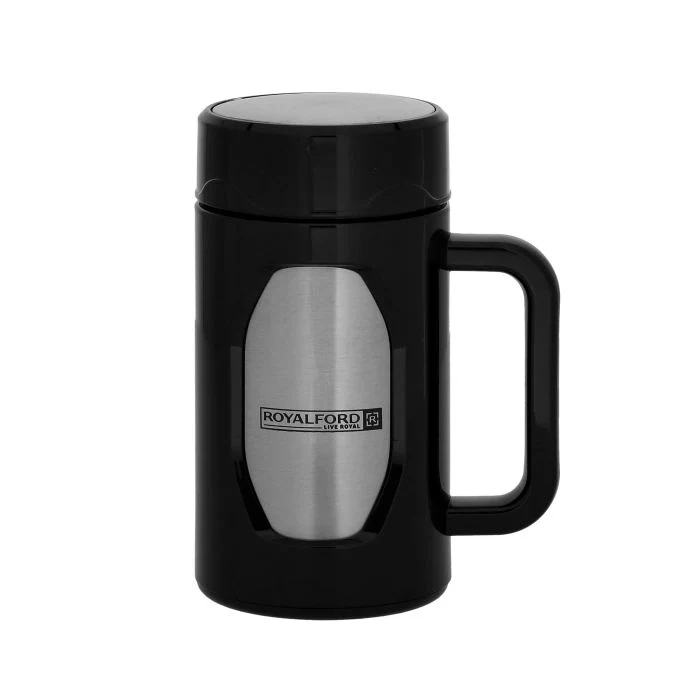 Travel Mug with Strainer, ABS Outer & SS Inner, RF10085 | 400ml Mug with Handle | Preserve Flavour & Freshness | Hot/ Cold for Hours | Portable and Leak Resistant - Image 2