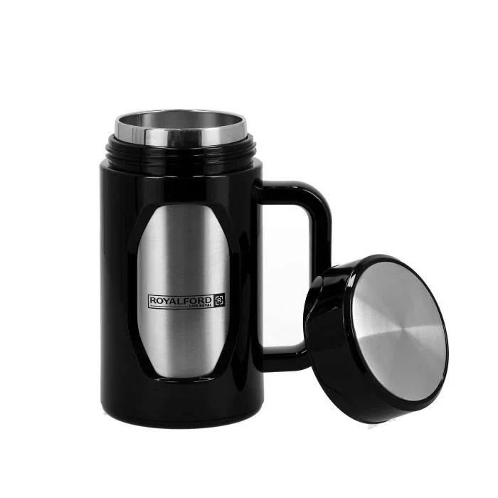 Travel Mug with Strainer, ABS Outer & SS Inner, RF10085 | 400ml Mug with Handle | Preserve Flavour & Freshness | Hot/ Cold for Hours | Portable and Leak Resistant - Image 4