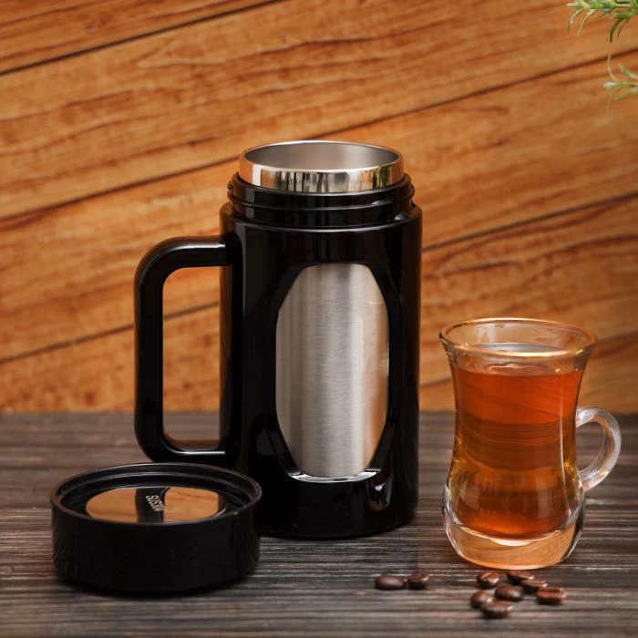 Travel Mug with Strainer, ABS Outer & SS Inner, RF10085 | 400ml Mug with Handle | Preserve Flavour & Freshness | Hot/ Cold for Hours | Portable and Leak Resistant - Image 6