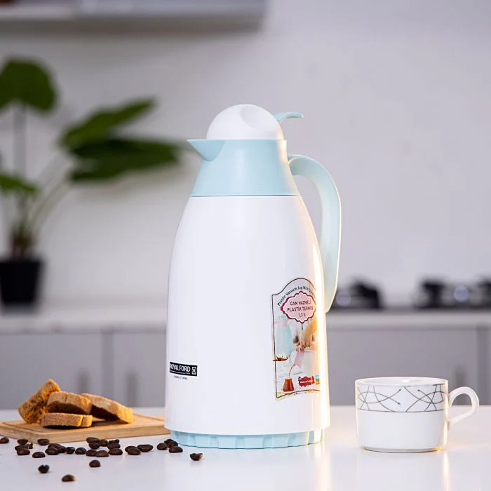 Vacuum Flask, Double Walled Insulated Carafe, RF8556GR | 1.3L /44Oz Jug | Heat & Cold Retention | Asbestos-Free Glass Inner Insulated Airpot | Portable & Leak Proof - Image 4