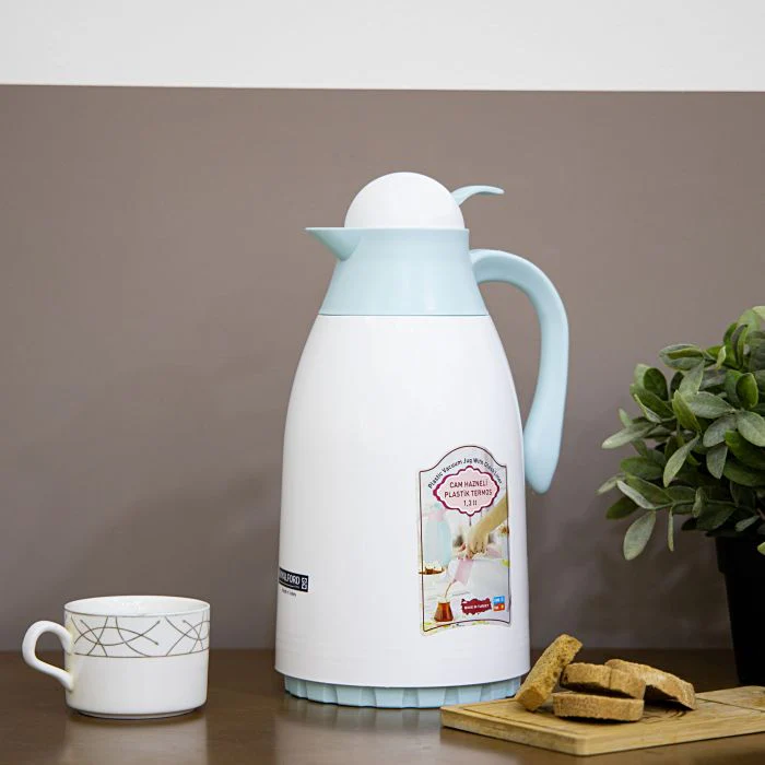 Vacuum Flask, Double Walled Insulated Carafe, RF8556GR | 1.3L /44Oz Jug | Heat & Cold Retention | Asbestos-Free Glass Inner Insulated Airpot | Portable & Leak Proof - Image 5