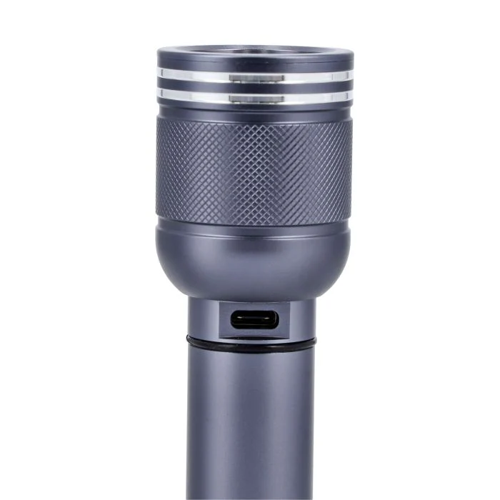 Waterproof LED Flashlight, USB Rechargeable, GFL51078 | Aircraft Aluminium Alloy Body | 4hrs of Working | 3.7V 3000mAh Li-Ion Battery | 2000m Range | Indoor/Outdoor Use - Image 2